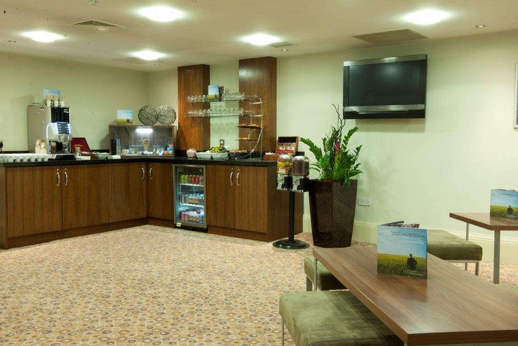 Met 18 break room at The Met Hotel, modern decor for meetings and events.