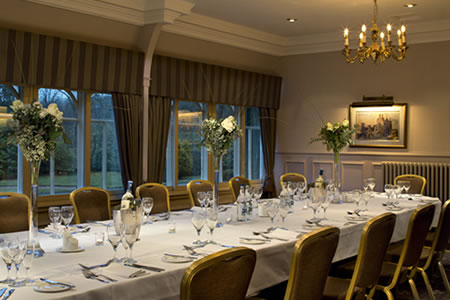 Elegant dining room at Norton House Hotel, perfect for corporate dinners and upscale events.