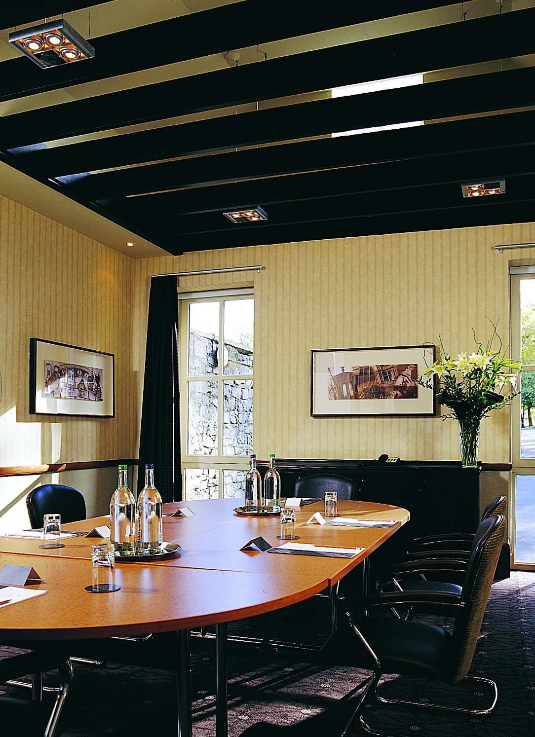 Meeting room at Norton House Hotel with round table setup for professional gatherings.
