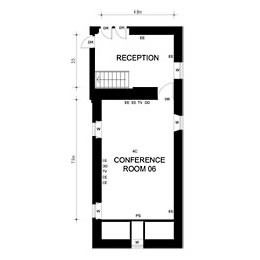 Floor plan of Gathering 6 at Norton House Hotel, ideal for corporate events and meetings.