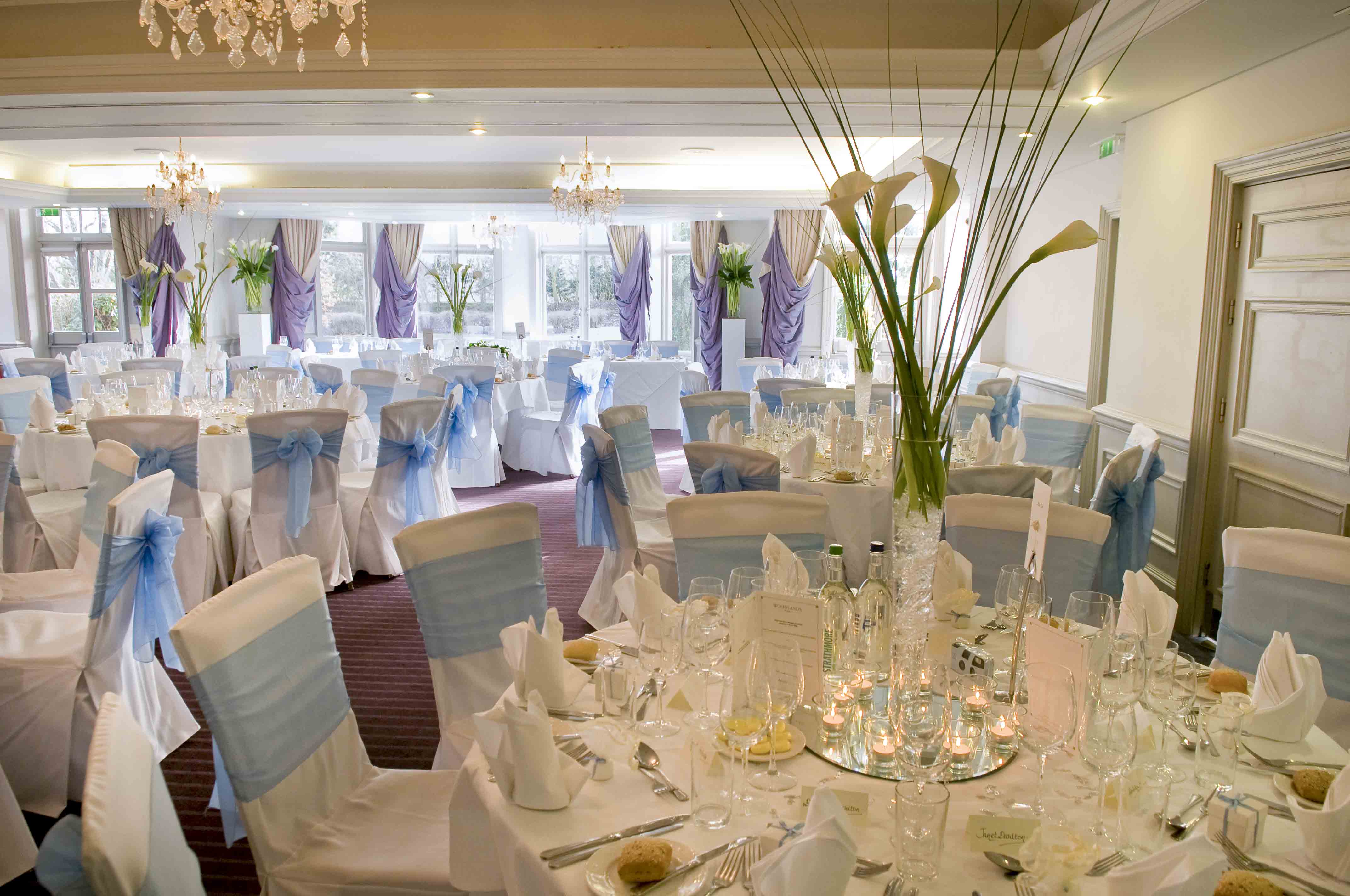 Elegant Prince of Wales Suite at Woodlands Park Hotel, ideal for weddings and events.
