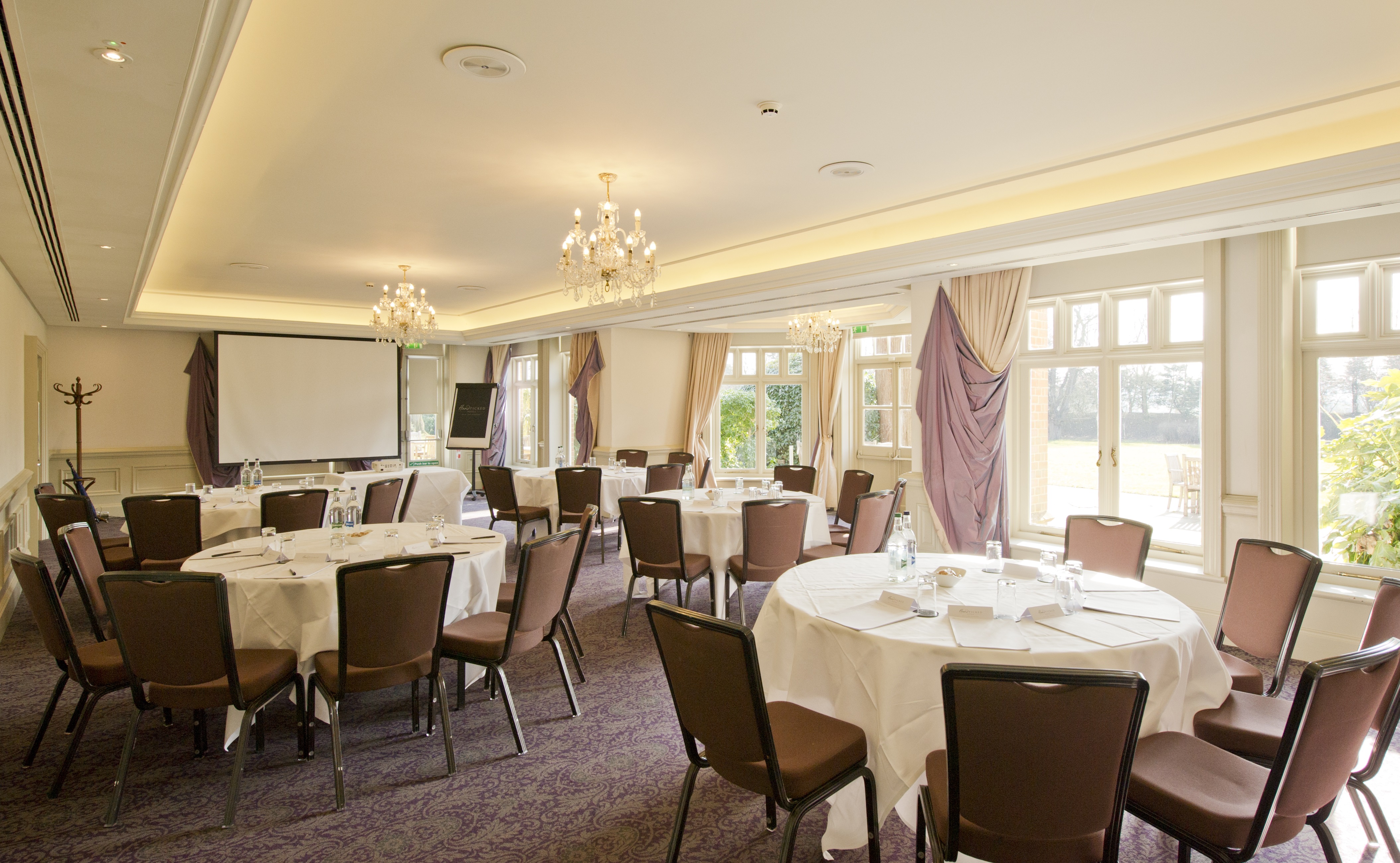 Cornwall Suite at Woodlands Park Hotel, elegant meeting room for workshops and seminars.
