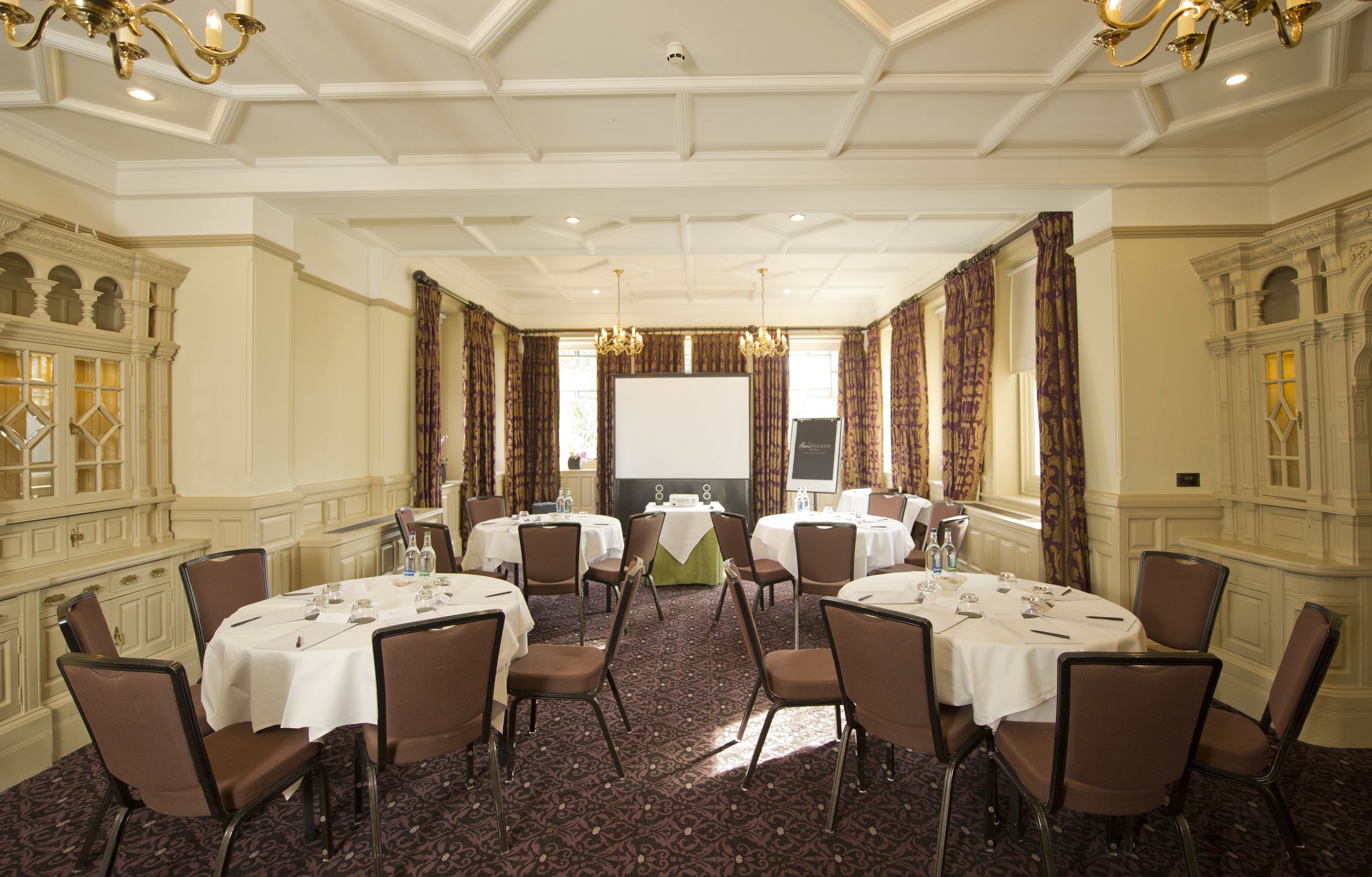Elegant meeting room at Woodlands Park Hotel, perfect for workshops and seminars.
