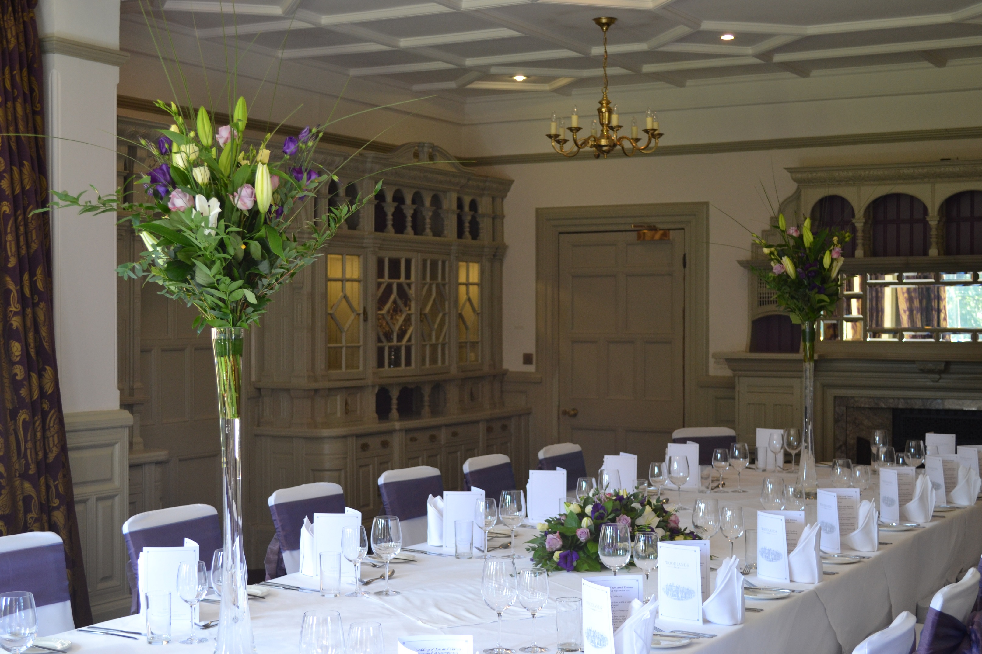 Elegant banquet room at Woodlands Park Hotel, perfect for corporate events and gatherings.