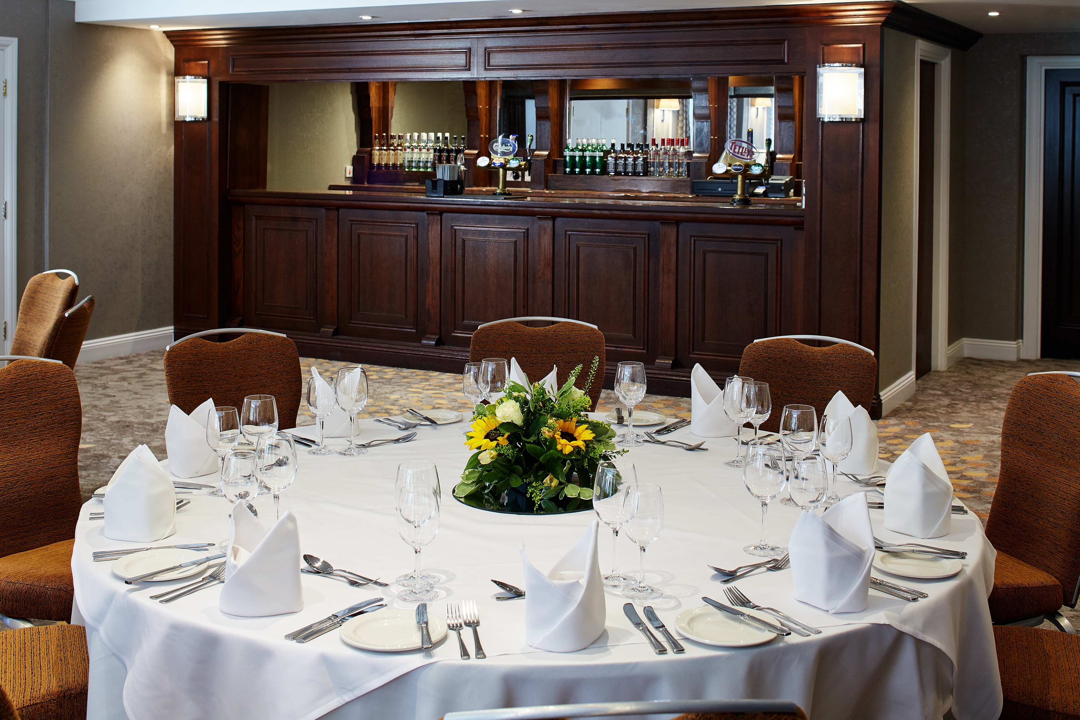 Bulstrode Suite banquet setup for corporate meetings and elegant events.