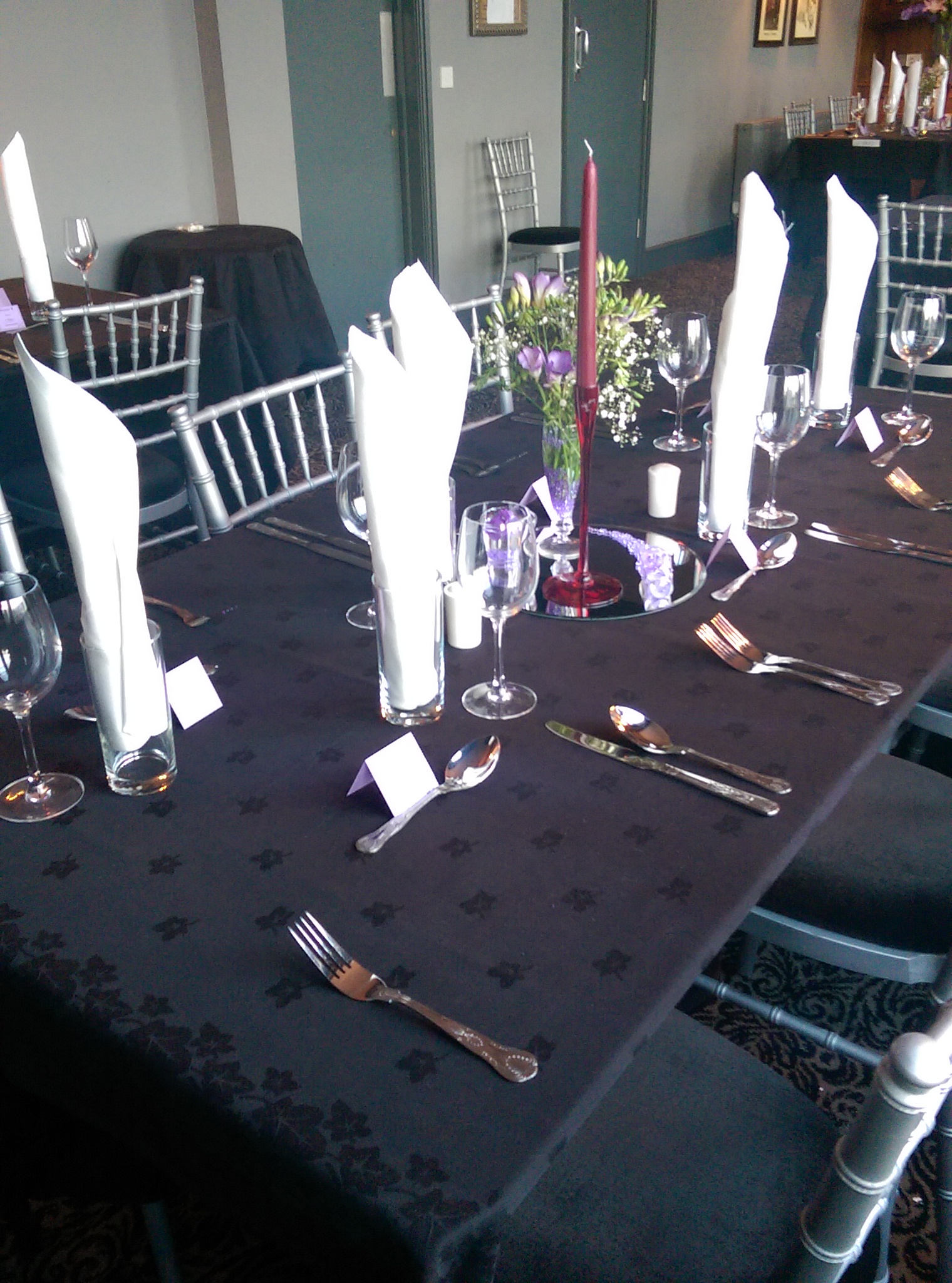 Elegant dining table in The Whisky Room, perfect for formal events and celebrations.