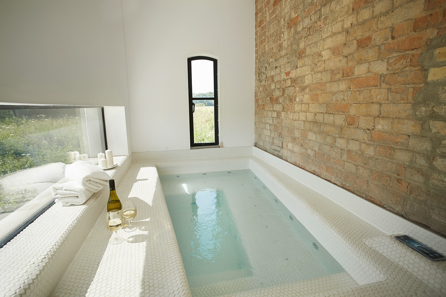 Serene Pumphouse spa setting for wellness retreats and corporate relaxation events.