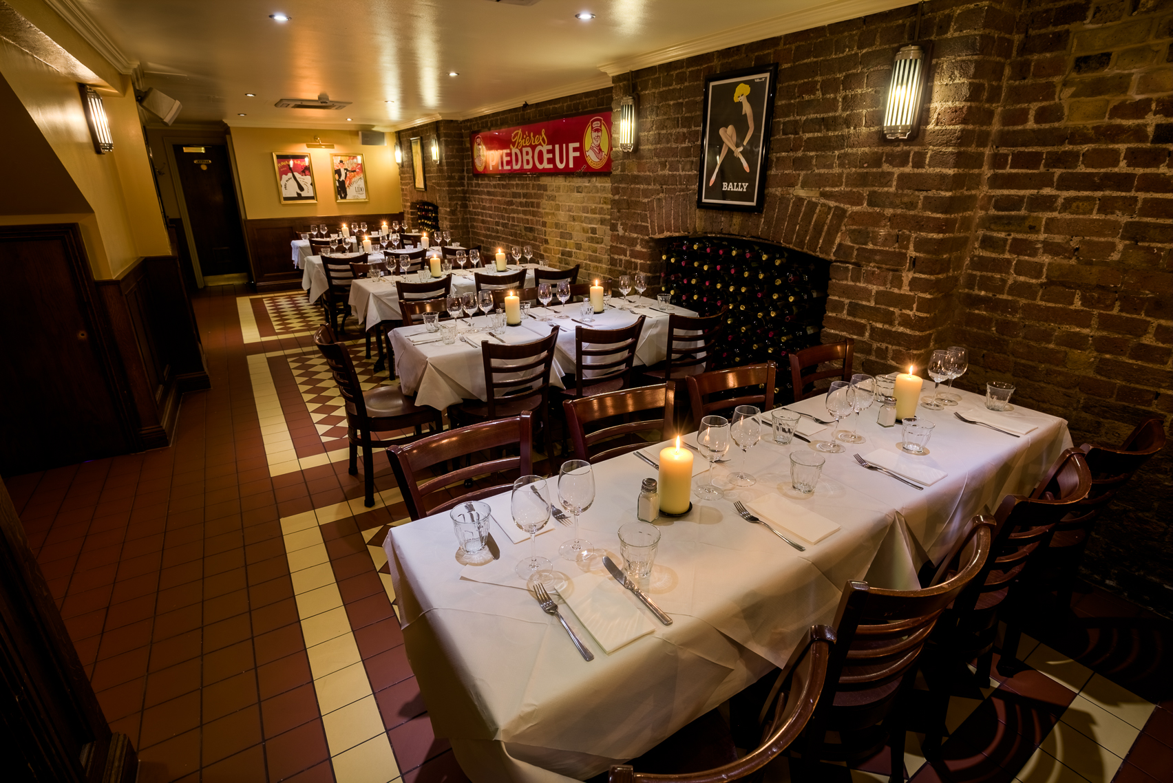 Elegant dining space at Boulevard Brasserie, ideal for intimate gatherings and corporate events.