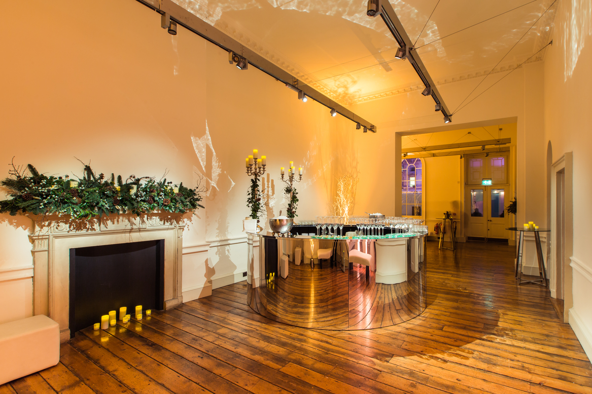 Elegant East Wing at Somerset House, perfect for cocktail receptions and intimate gatherings.