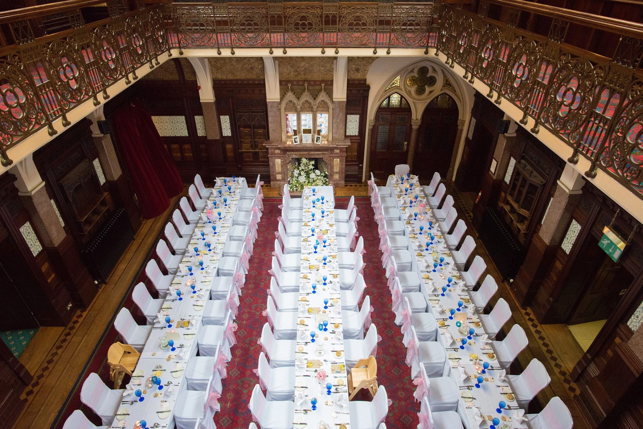 Elegant banquet hall in Highbury Hall, perfect for corporate events and celebrations.