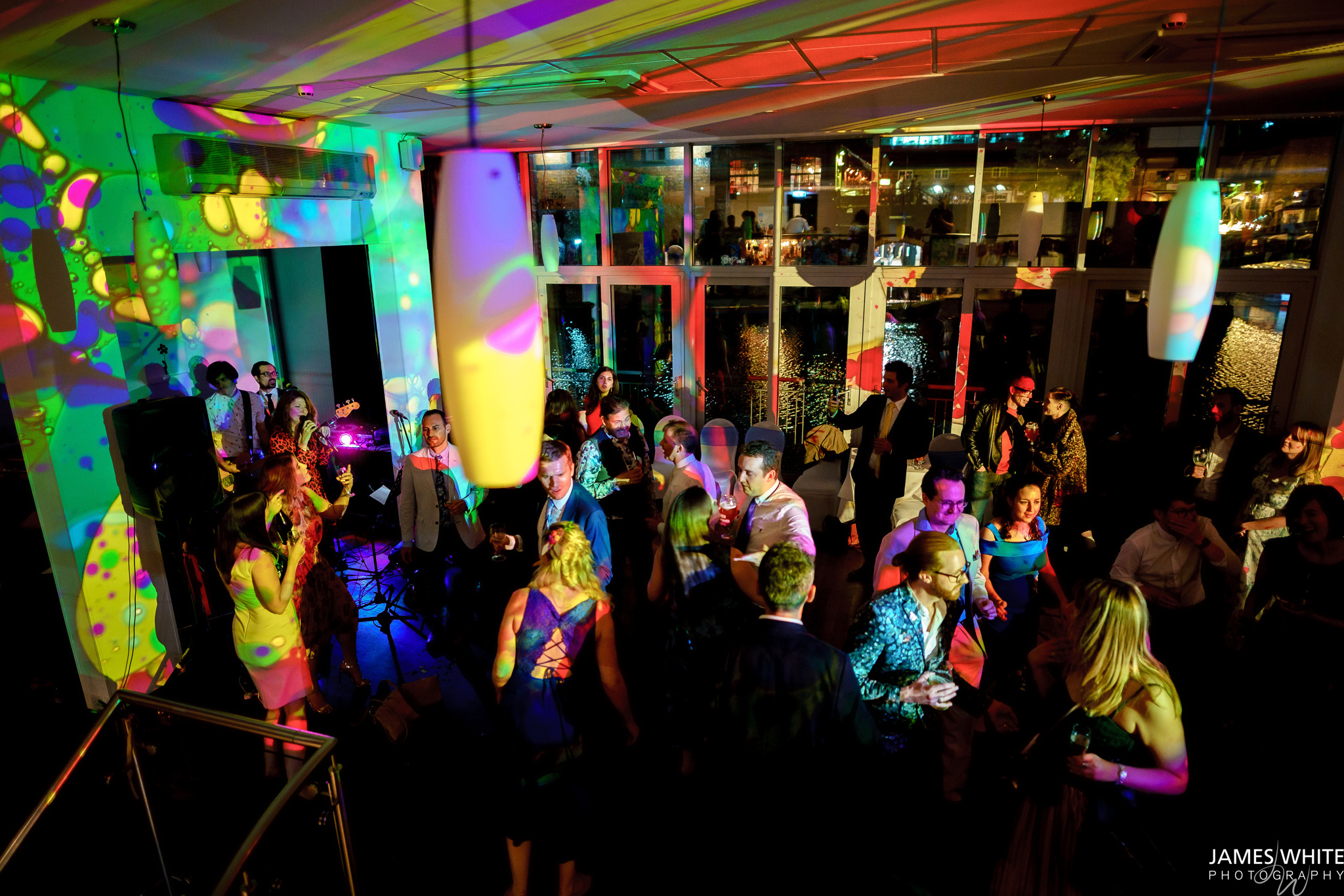 Vibrant event space at Holiday Inn Camden Lock, perfect for networking and celebrations.