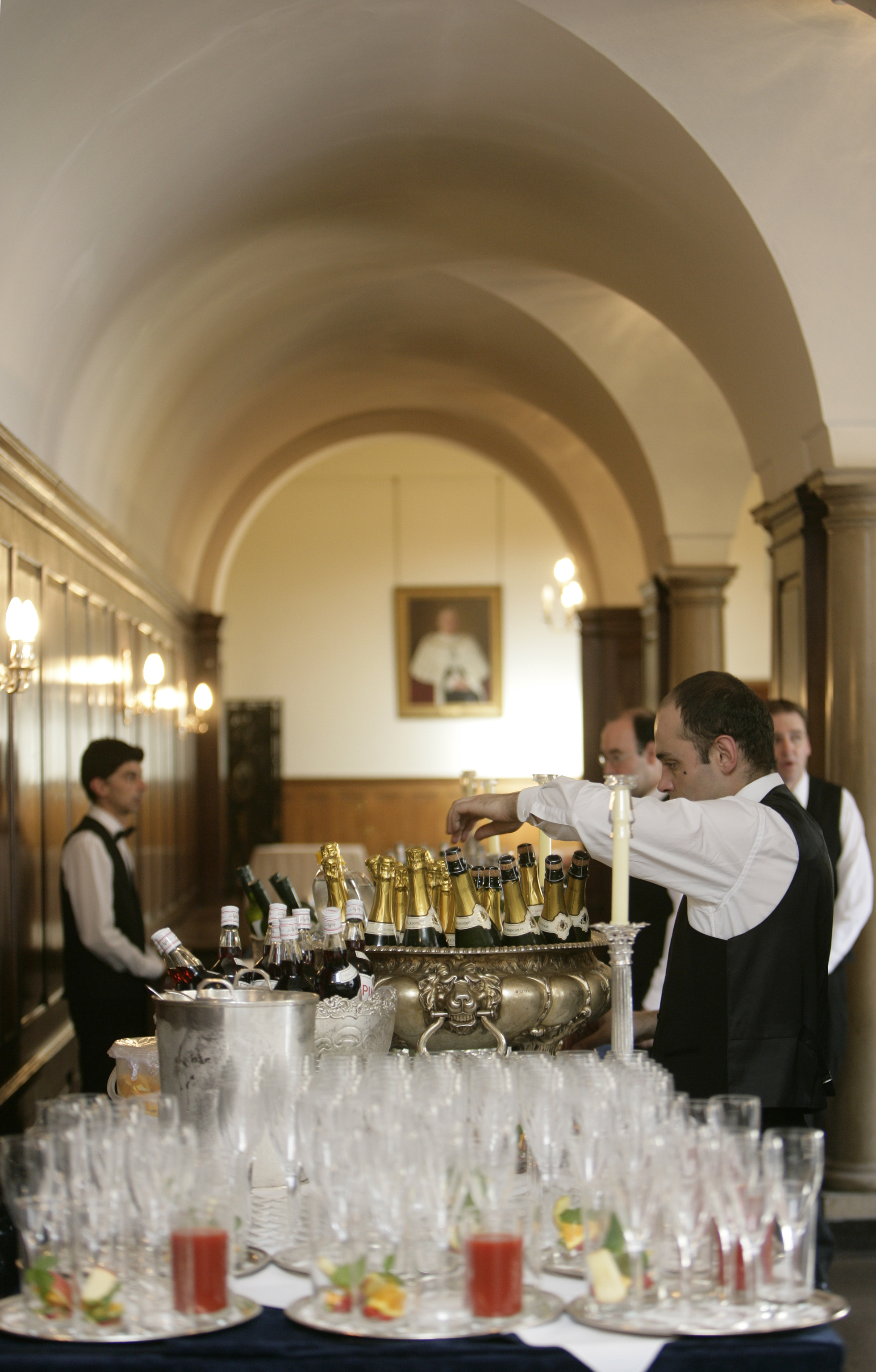 Elegant beverage service at The Cloisters, perfect for upscale networking events.