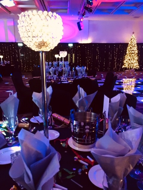 Elegant Princess Suite with festive decor for corporate events and holiday parties.