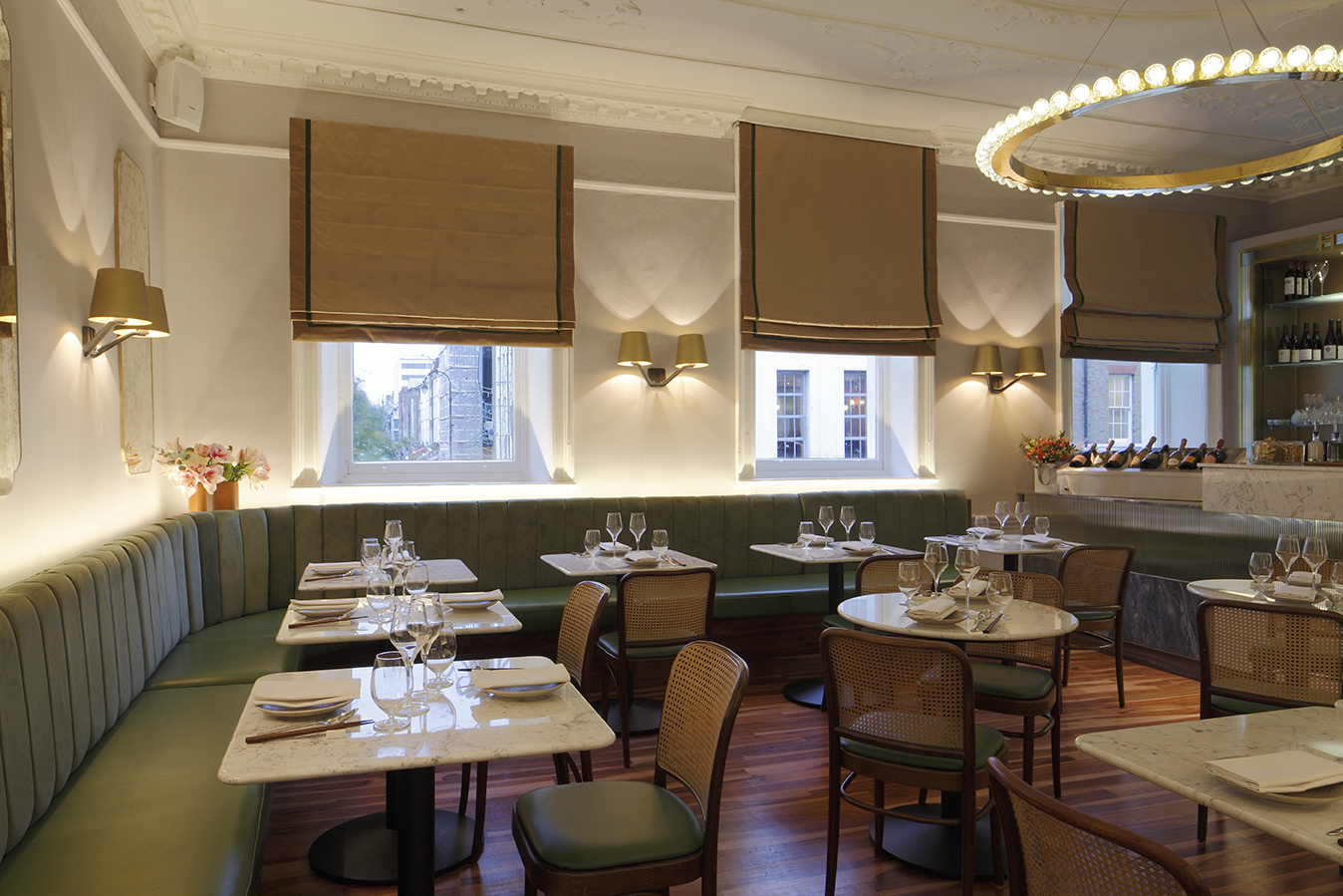 Elegant Saigon Bar dining space for intimate corporate events and gatherings.