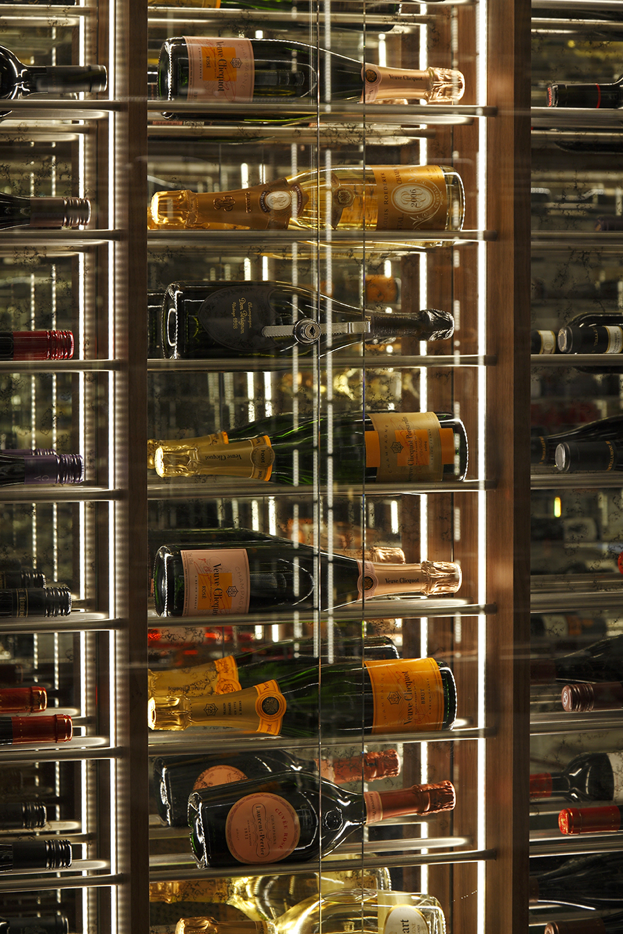 Elegant wine display in The House of Ho for upscale events and celebrations.