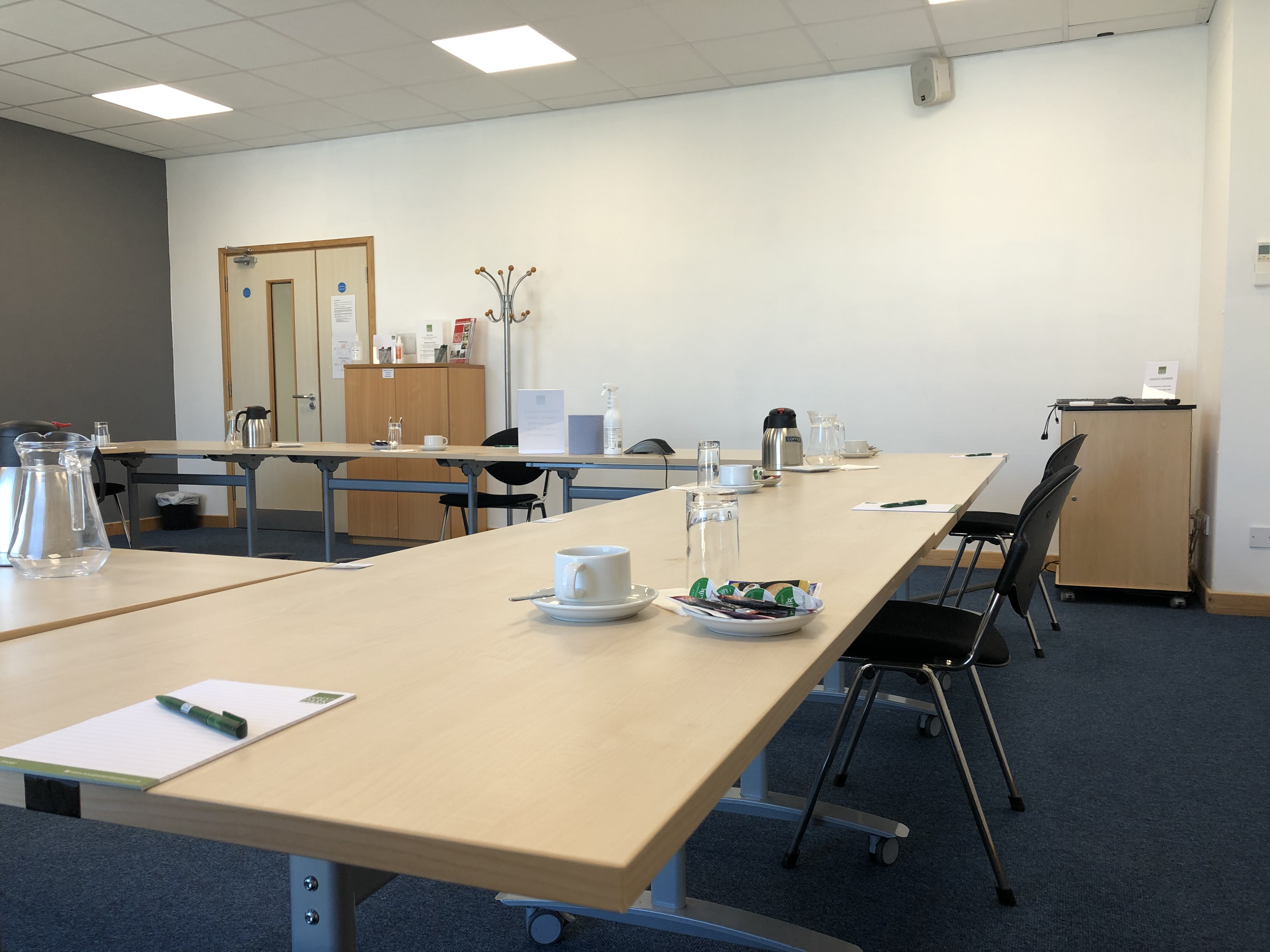 Training Room in Endeavour House, organized for professional meetings and workshops.