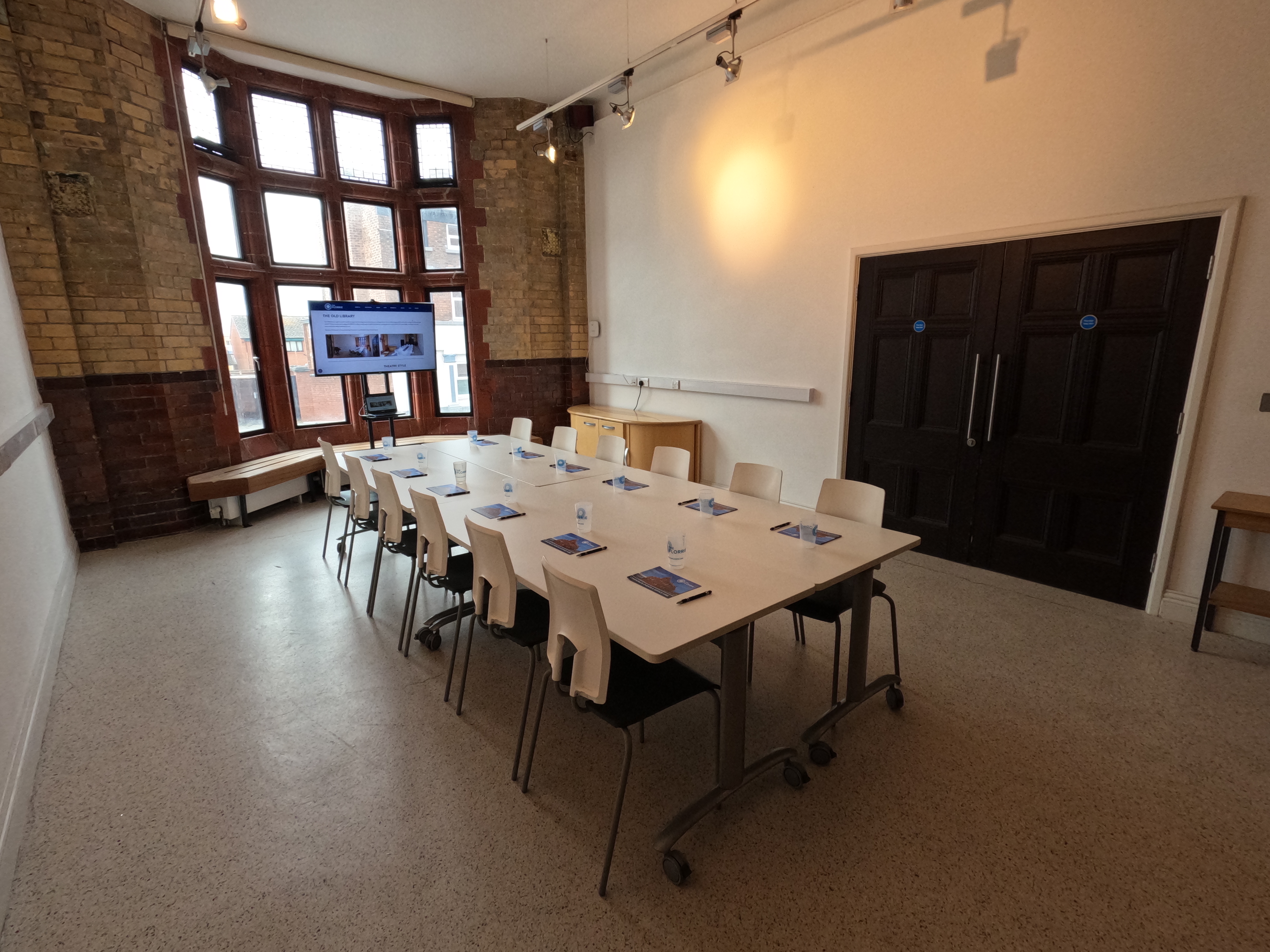 Meeting room at The Florrie with natural light, ideal for professional events and gatherings.