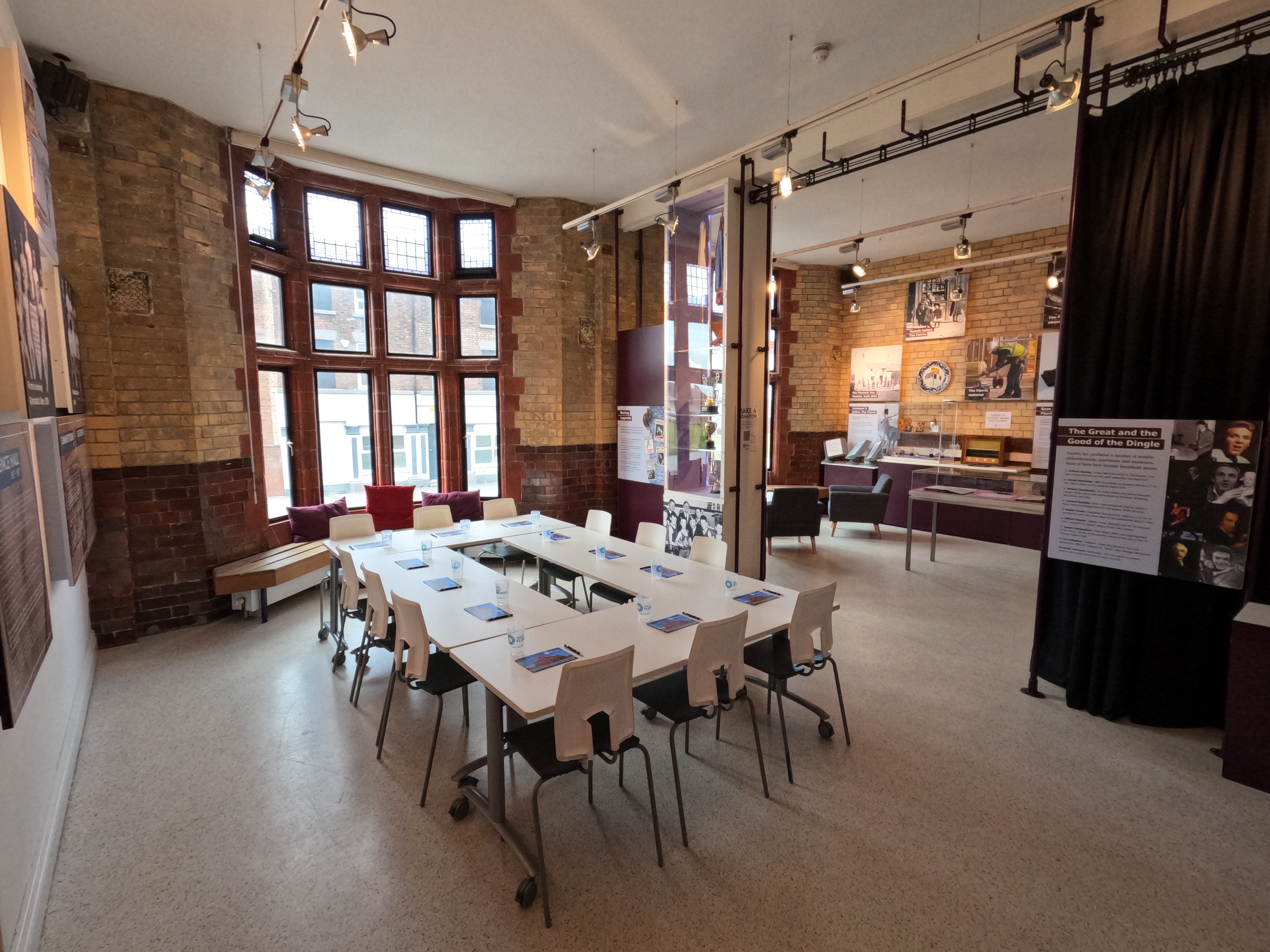 Versatile meeting space at The Florrie with natural light for workshops and presentations.