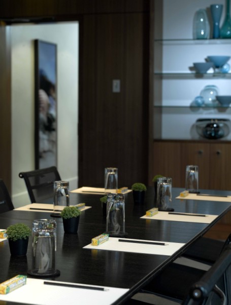 Broadgate Suite meeting room at Andaz London, featuring a sleek conference table.