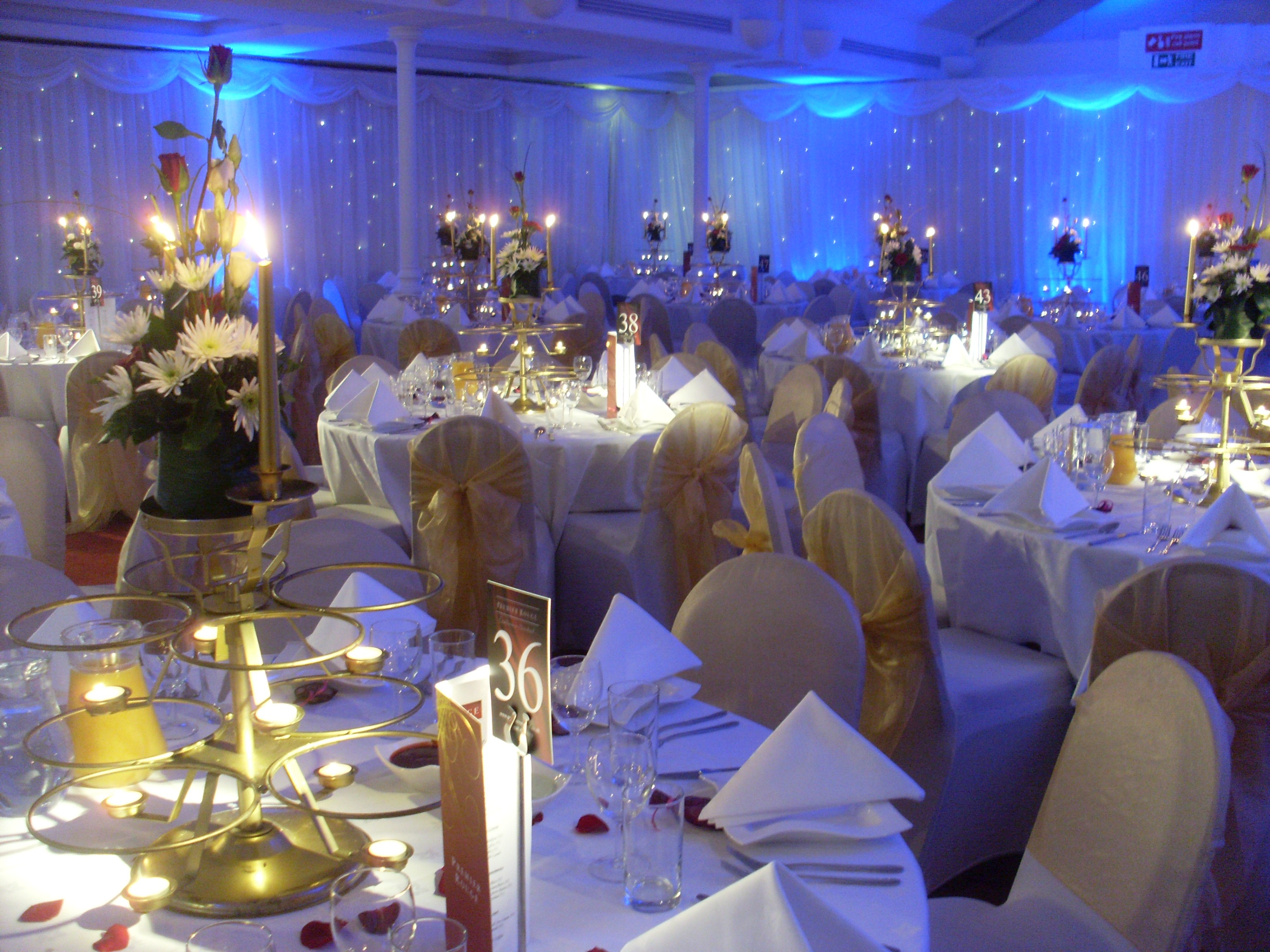 Elegant banquet hall at Ascot Racecourse, perfect for weddings and corporate events.