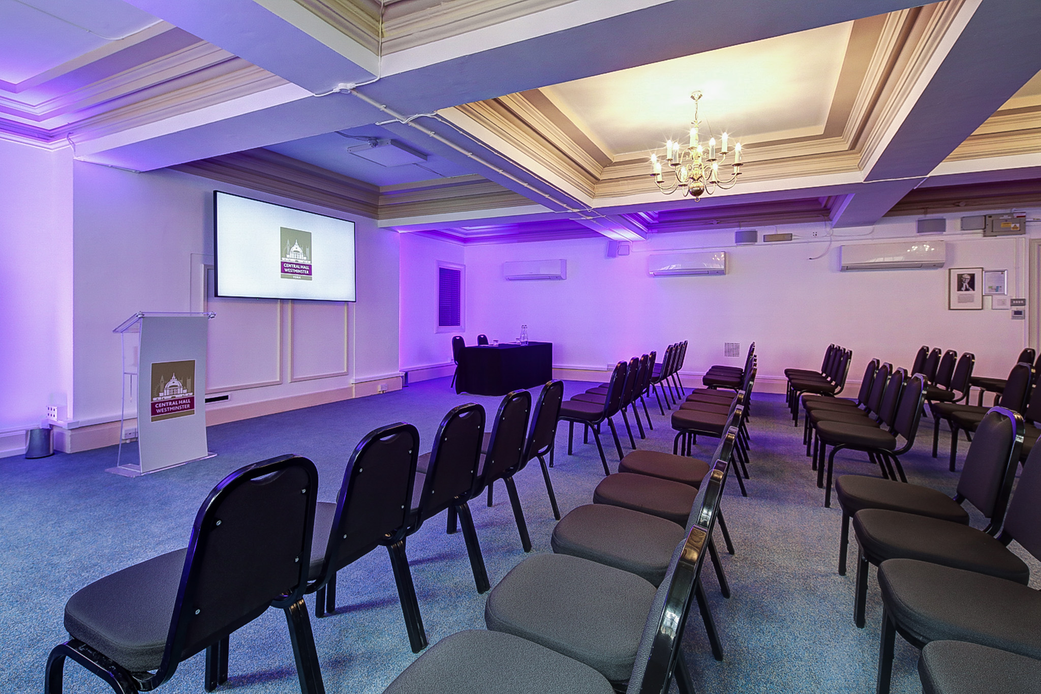 William Sangster in a sophisticated meeting space for corporate events at Central Hall Westminster.