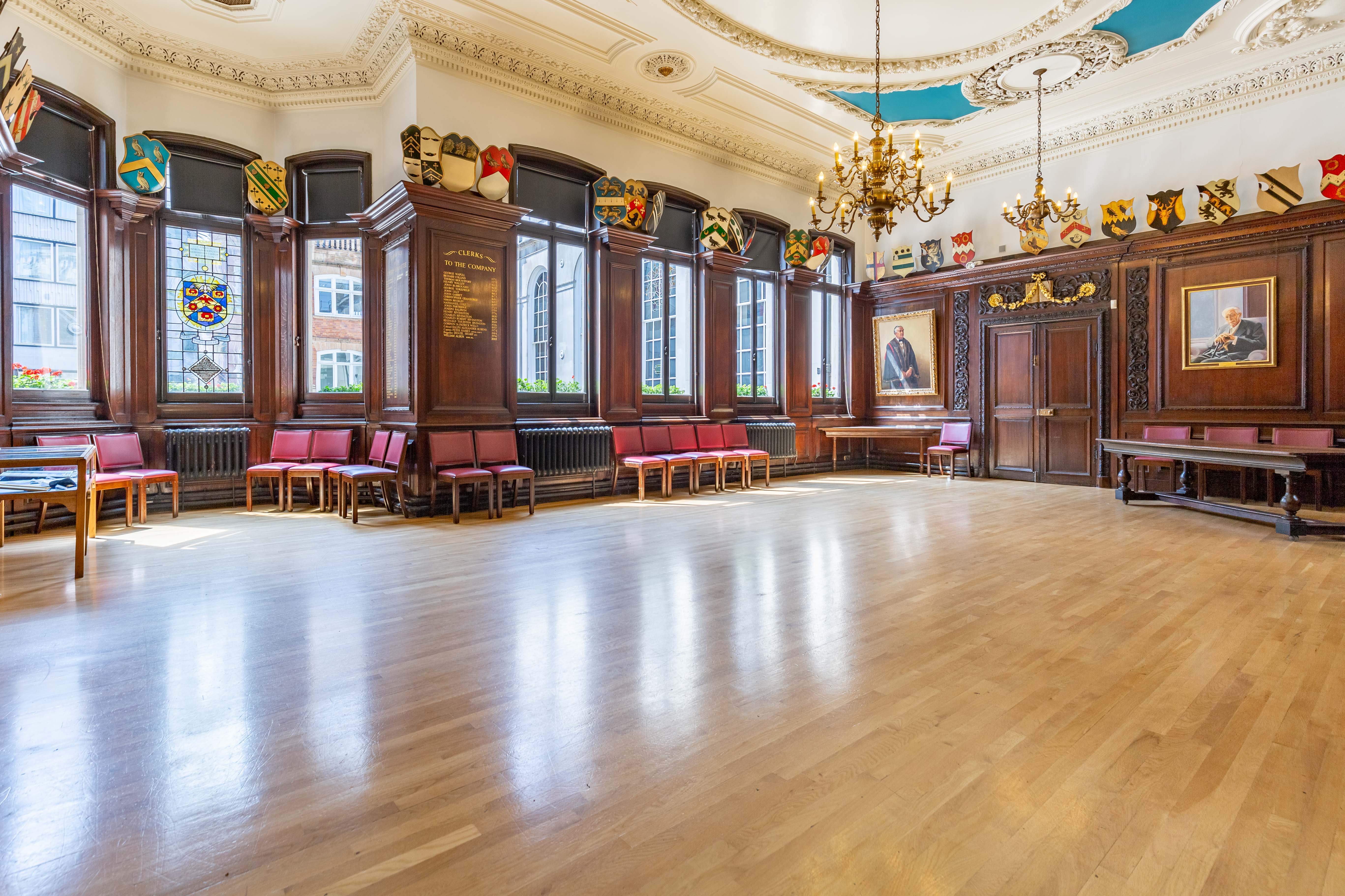 Elegant meeting room at Stationers' Hall, perfect for corporate events and gatherings.