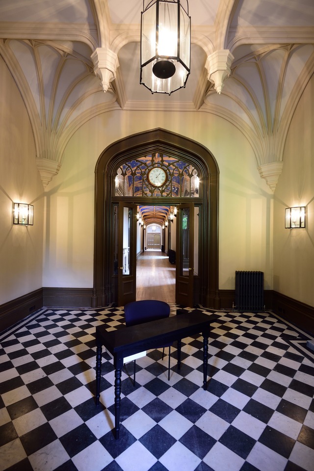 Elegant entryway in Lews Castle event space, ideal for upscale meetings and gatherings.
