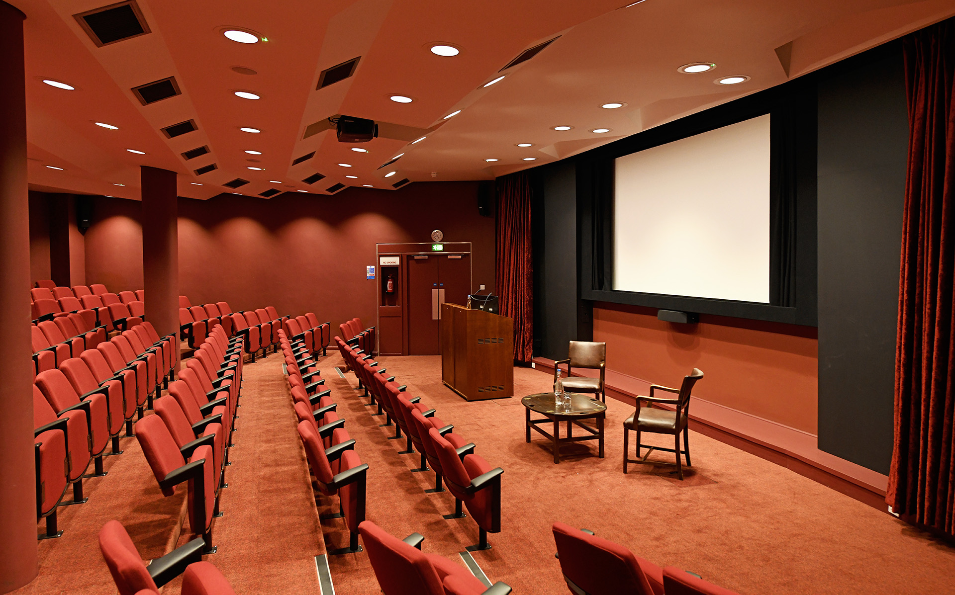 Auditorium in SCI Belgravia with tiered seating for presentations and conferences.