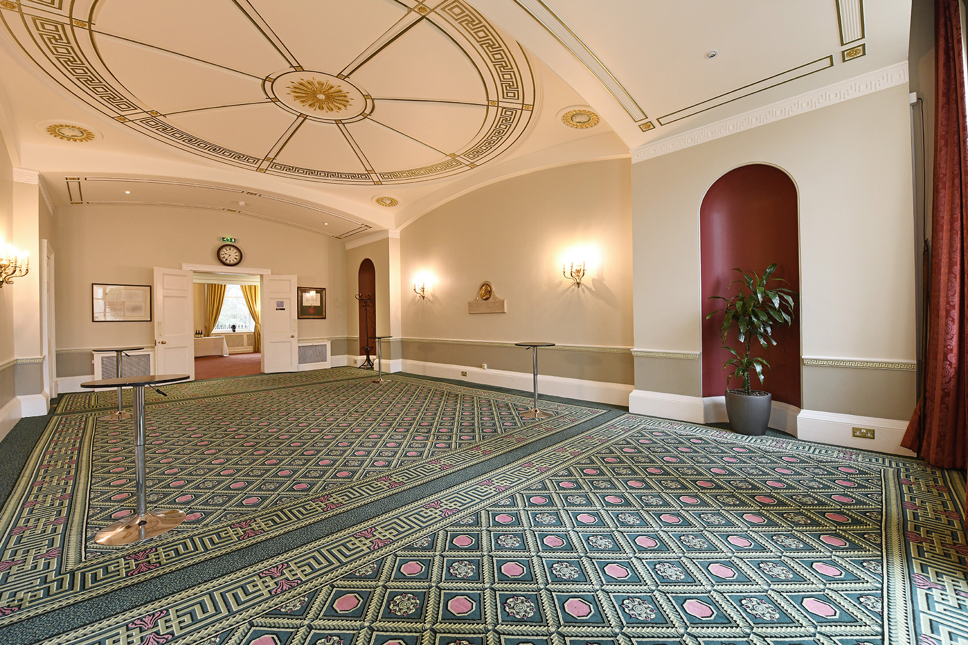 Council Room in SCI Belgravia, elegant meeting space with decorative ceiling for events.
