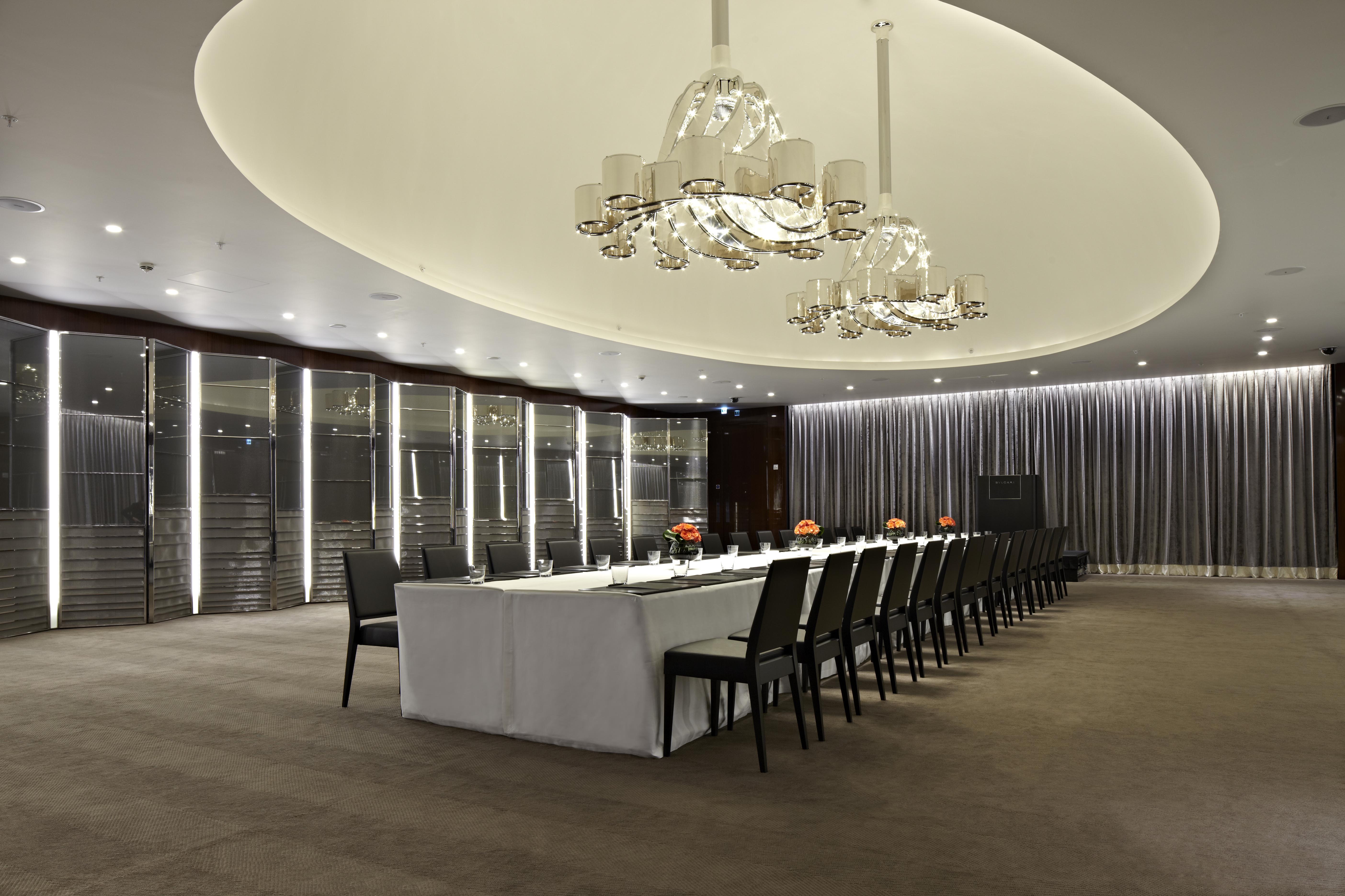 Elegant ballroom at Bulgari Hotel, London, ideal for corporate events and meetings.