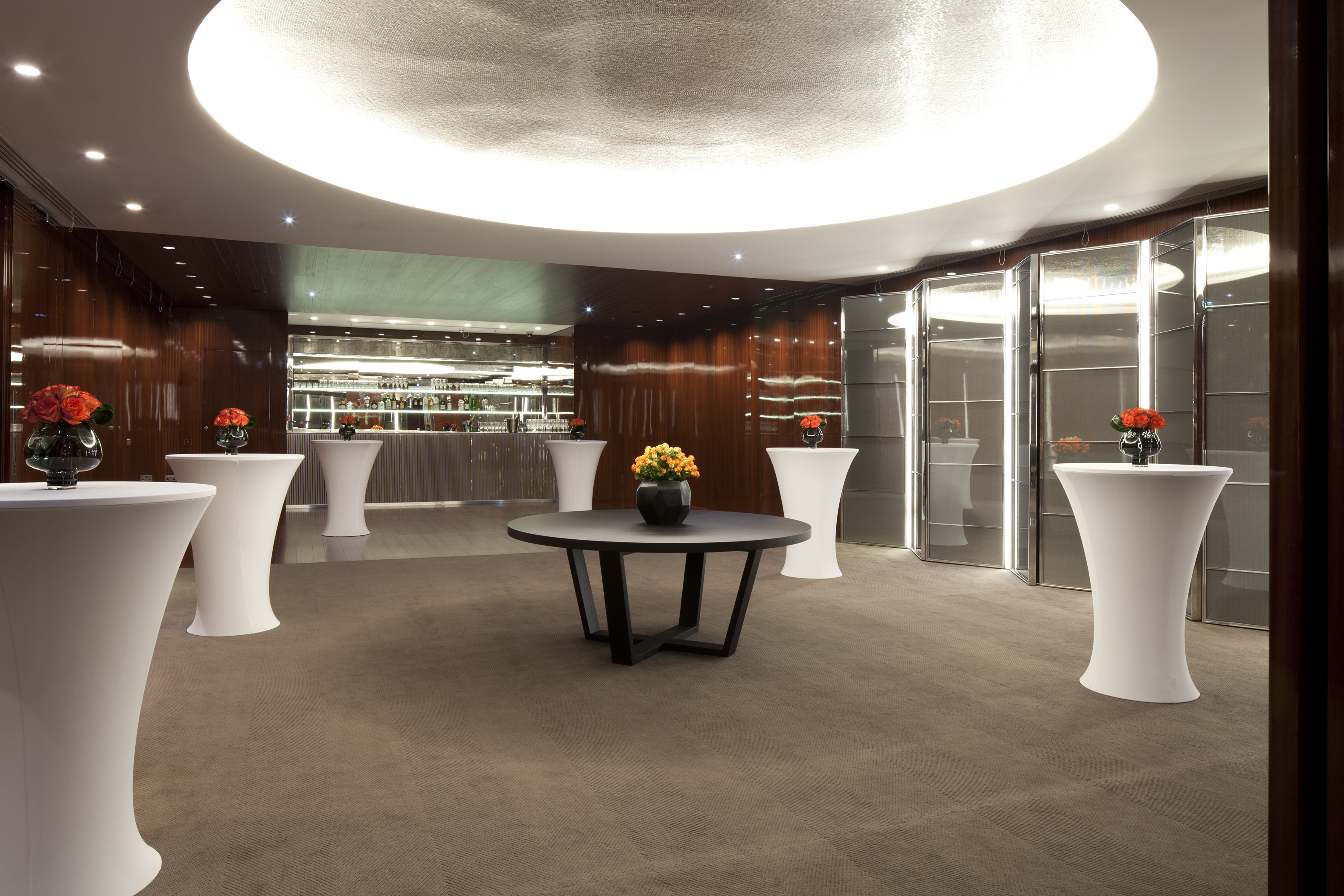 Elegant ballroom at Bulgari Hotel London, ideal for corporate events and cocktail receptions.