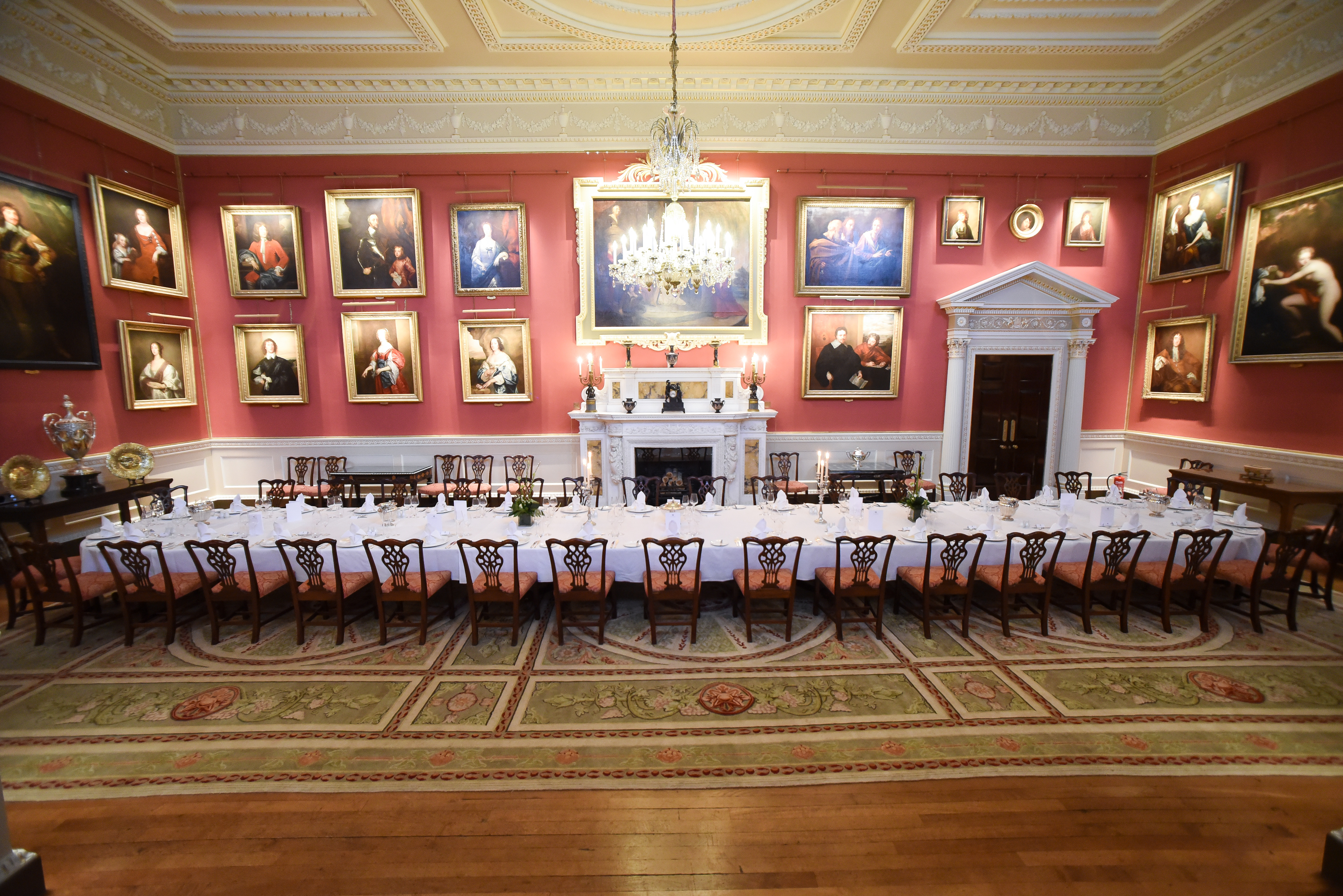 Elegant private dining room at Weston Park, ideal for formal events and banquets.
