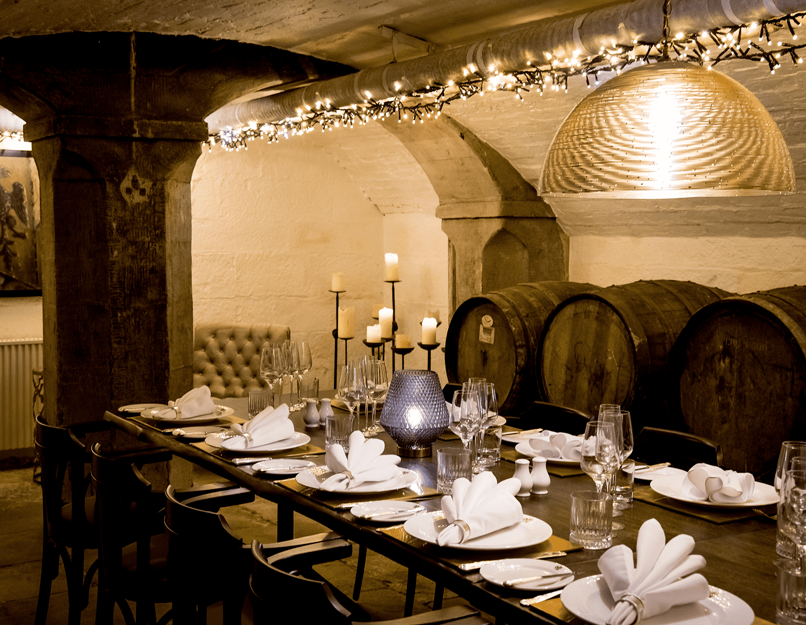Elegant private dining room at Weston Park, ideal for corporate dinners and wine tastings.