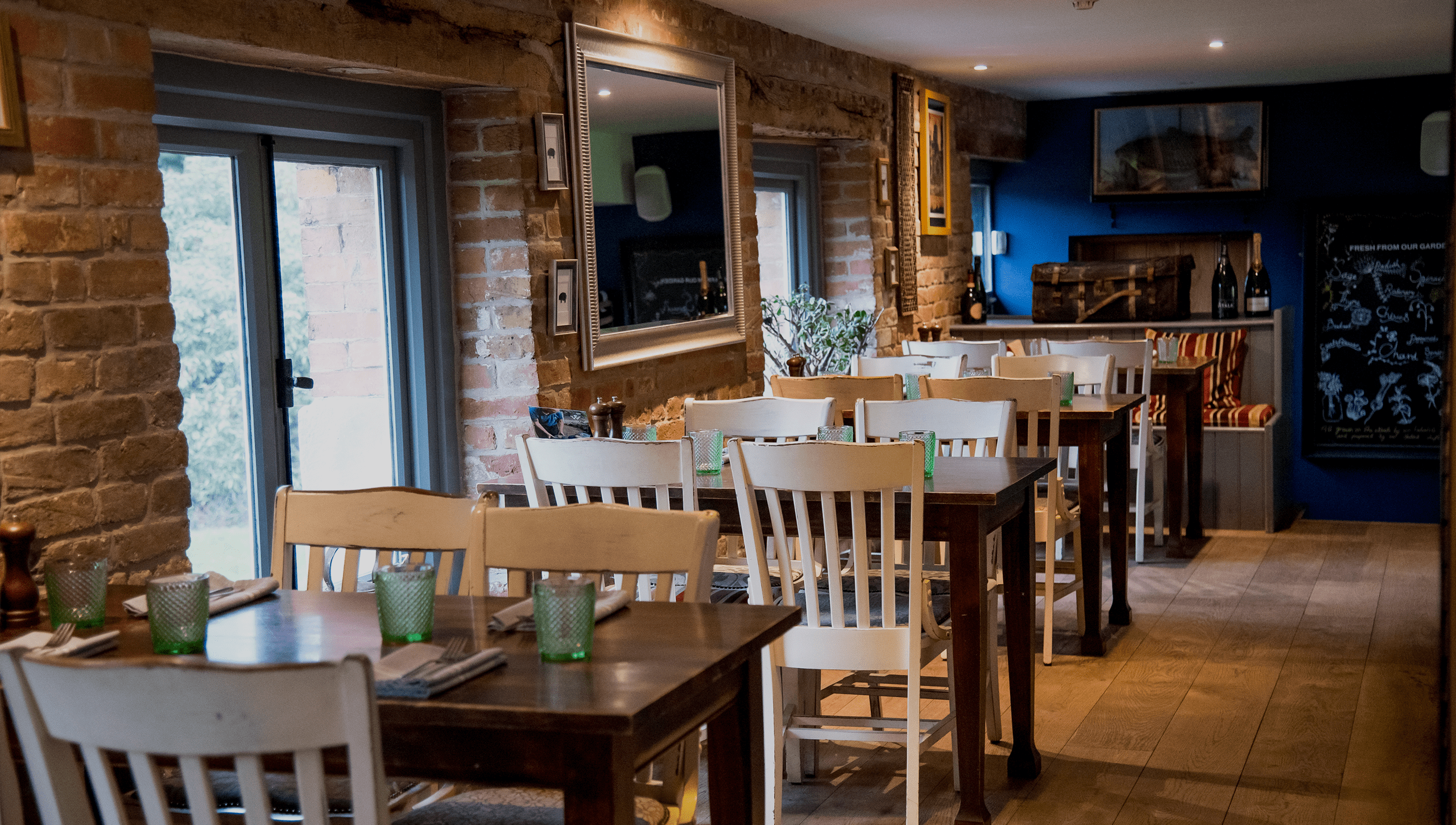 Private dining room with rustic decor, perfect for intimate gatherings and events.