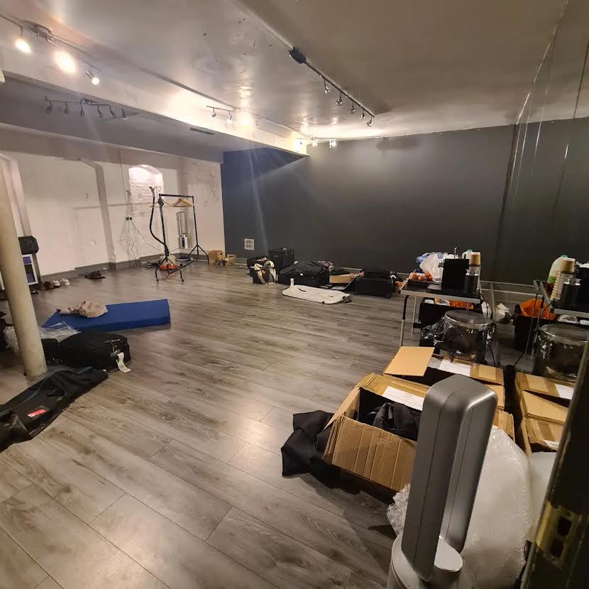 Disorganized recording studio highlighting logistics for successful events and rehearsals.