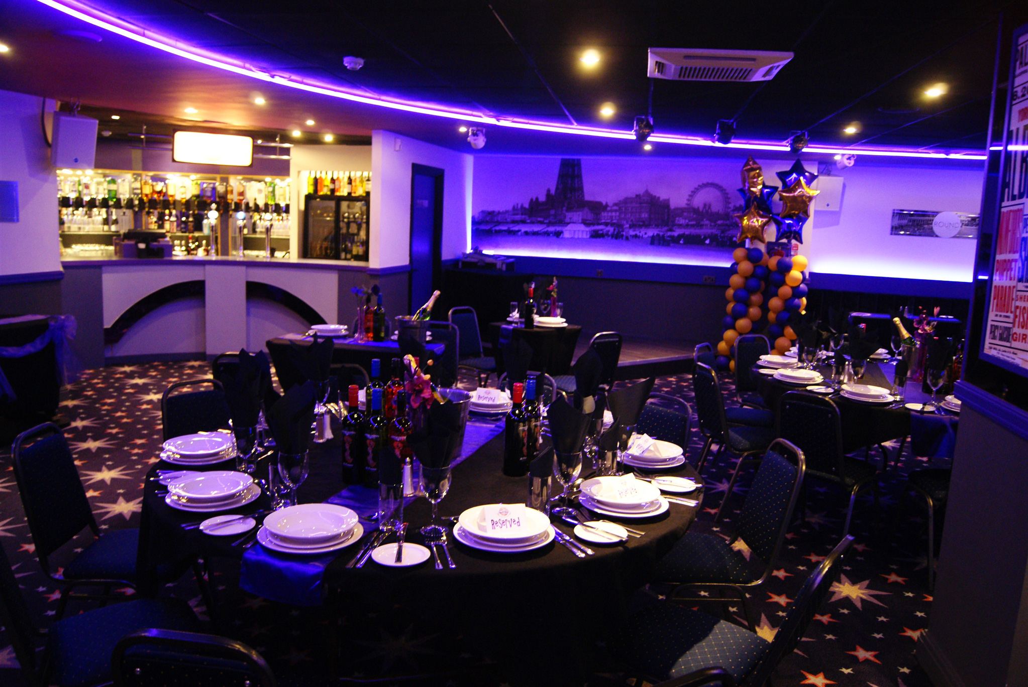 Elegant Round Room in Viva Blackpool, perfect for parties and corporate events.