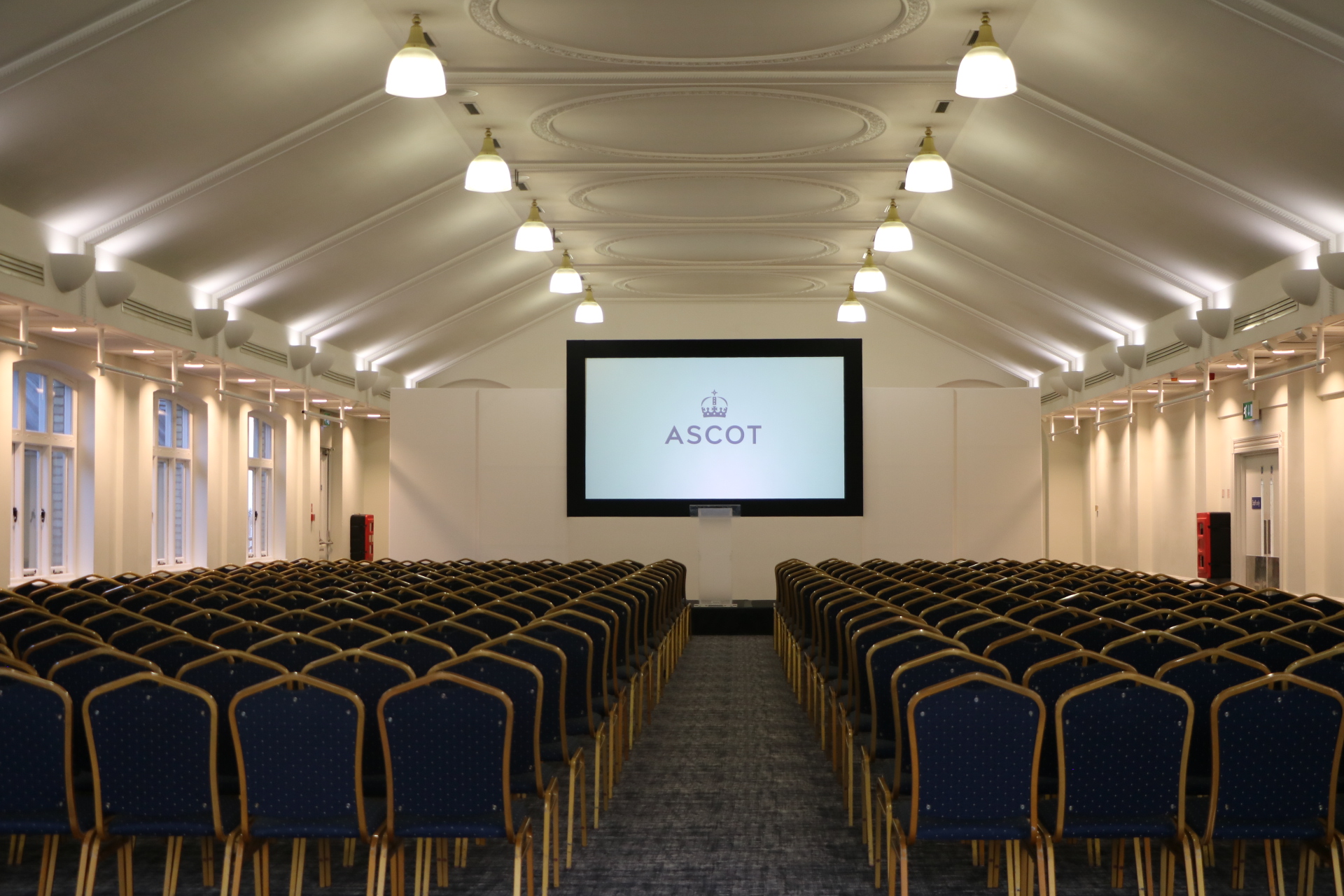Pavilion Suite 3 at Ascot Racecourse, spacious conference room for corporate events.