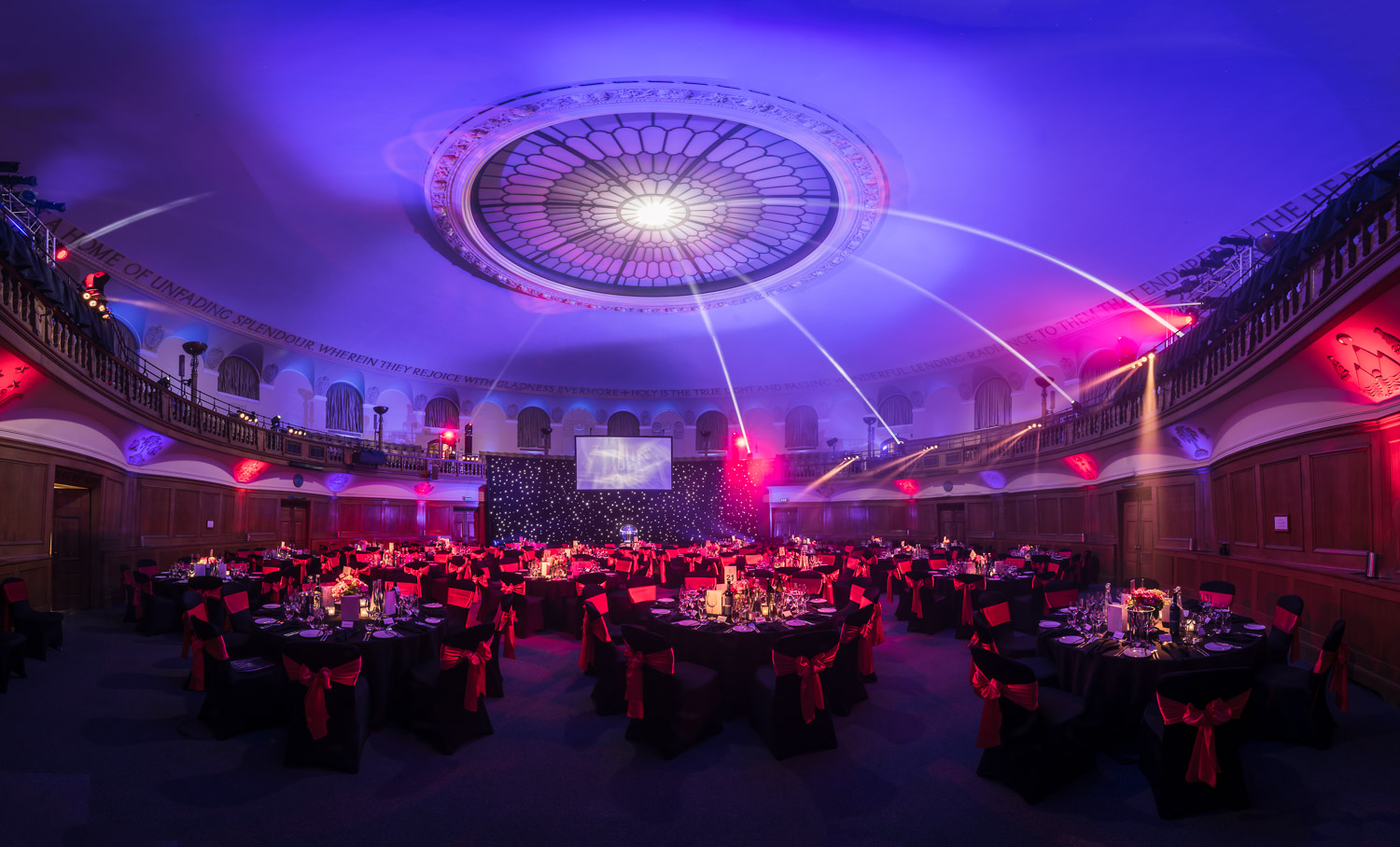 Elegant Assembly Hall in Church House Westminster, ideal for gala and corporate events.