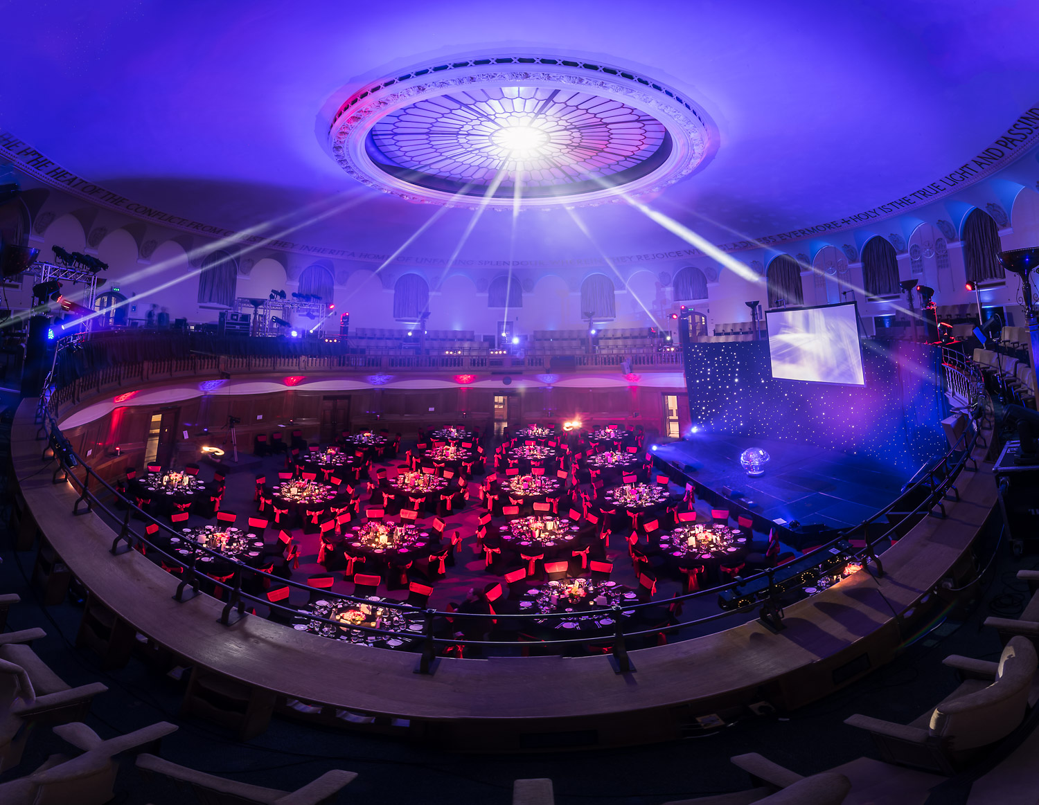 Elegant Assembly Hall in Church House Westminster, perfect for gala or corporate events.