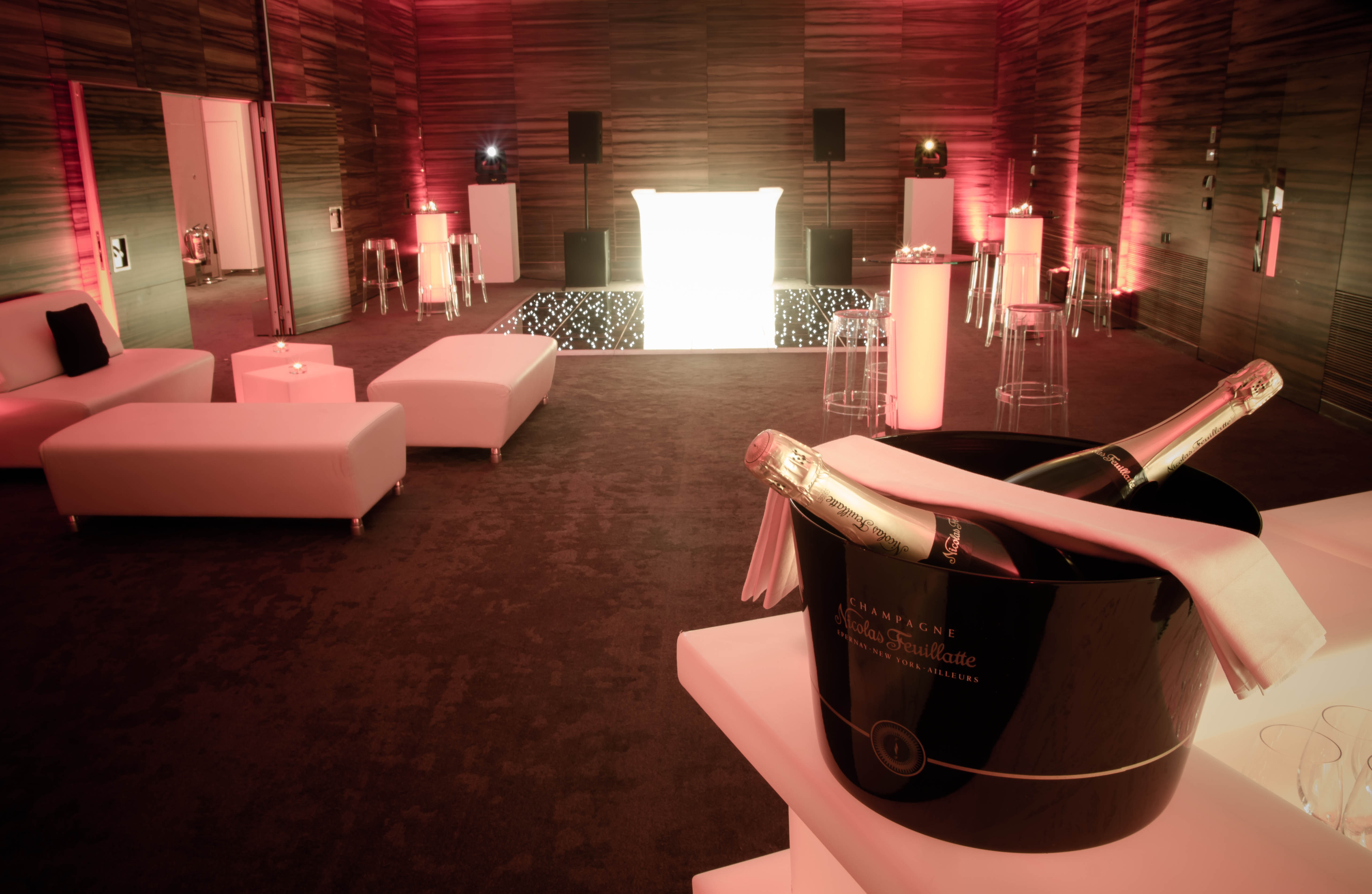 Sophisticated event space in ME London with modern decor for upscale gatherings.