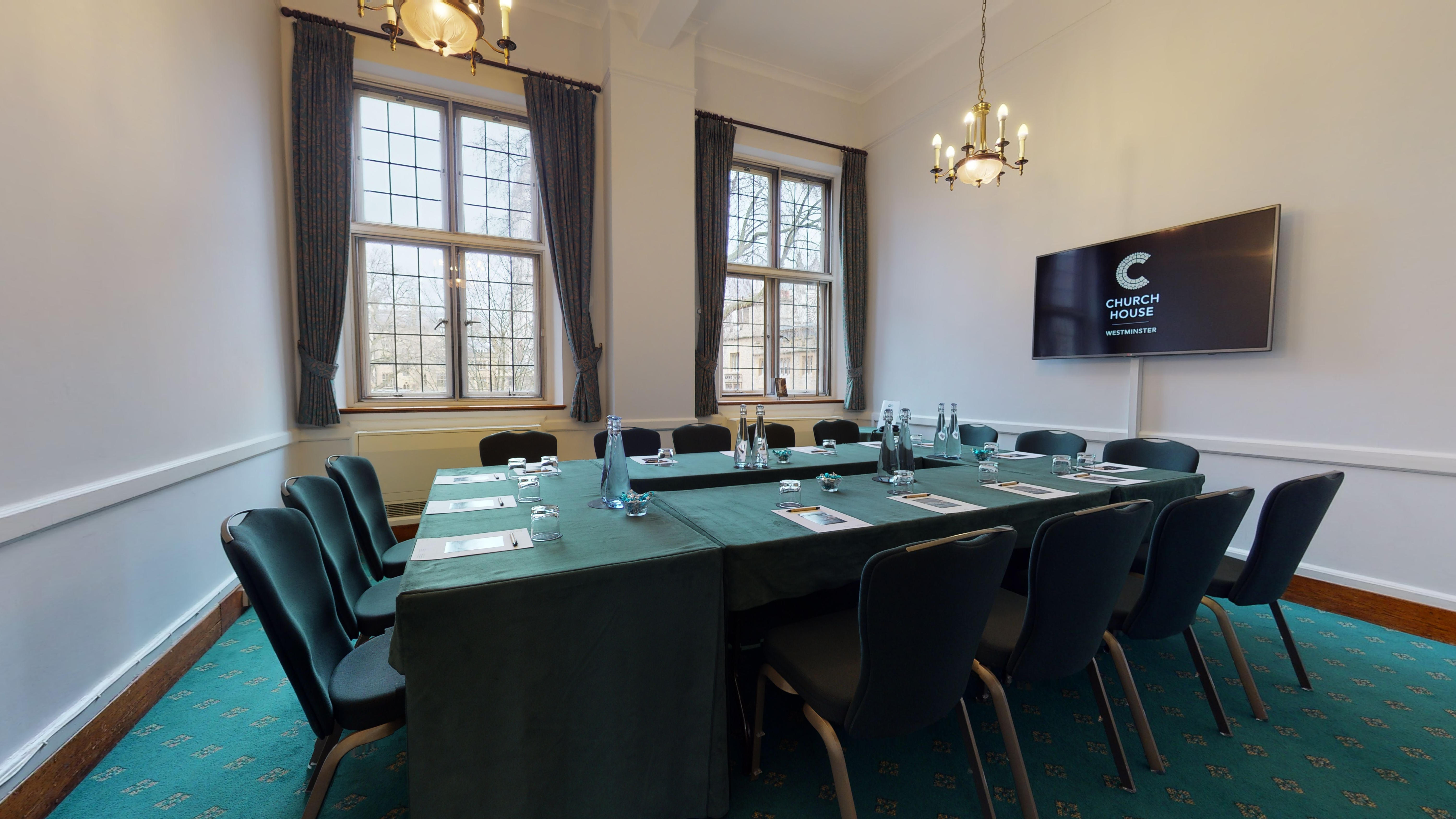 Jubilee Room in Church House Westminster, elegant meeting space for professional events.