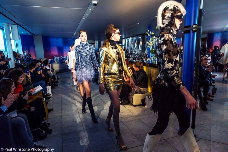 Dynamic fashion show in ME London Event Space with sleek venue design and audience engagement.