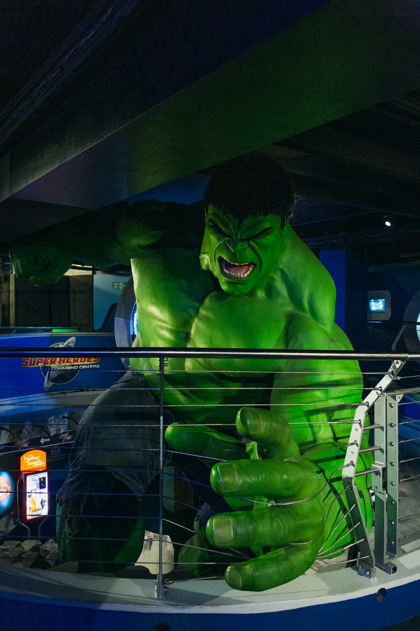 Hulk wax figure at Madame Tussauds for immersive event experiences and photo opportunities.