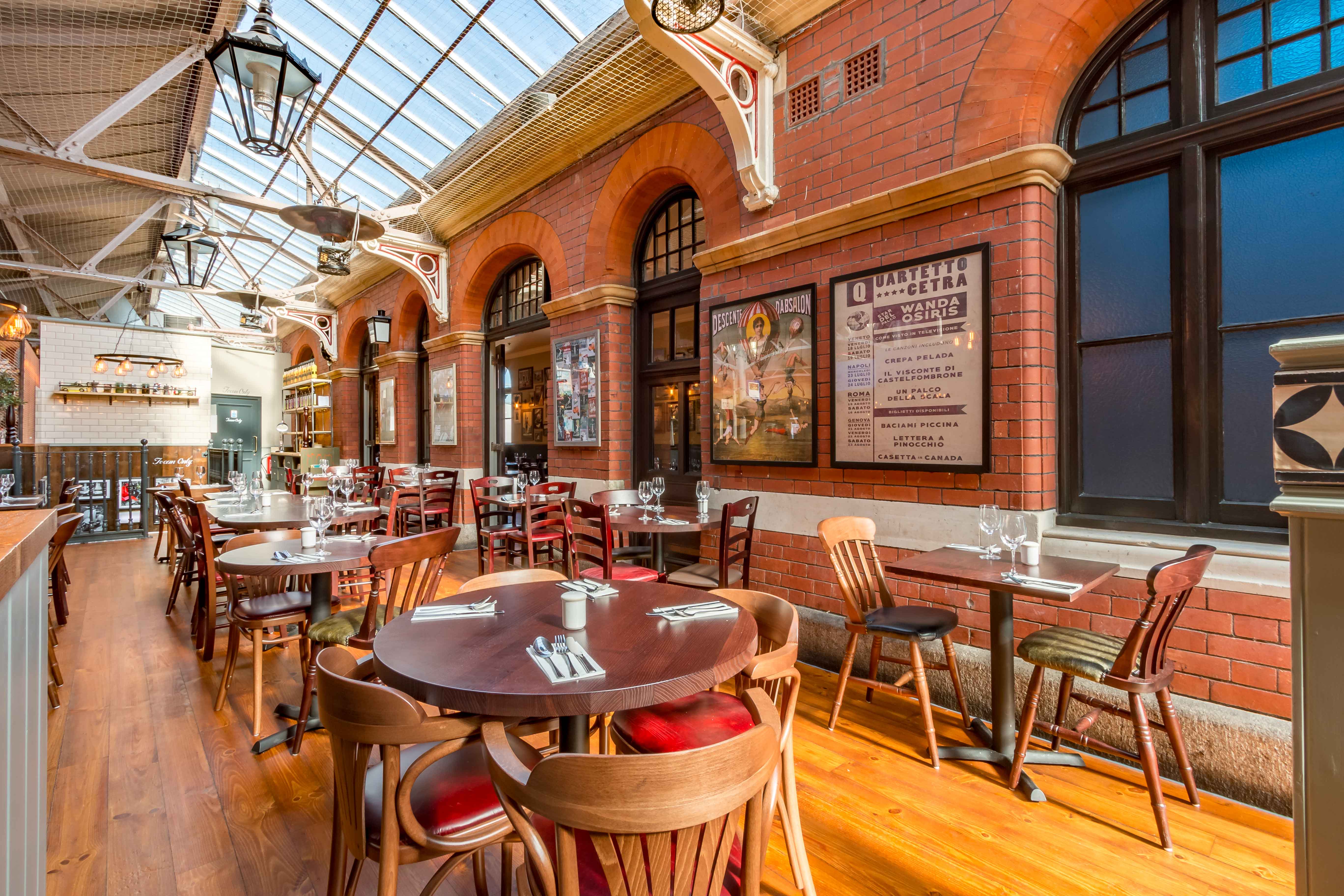 Siena Room at Bella Italia Windsor: rustic charm venue for events with natural light.