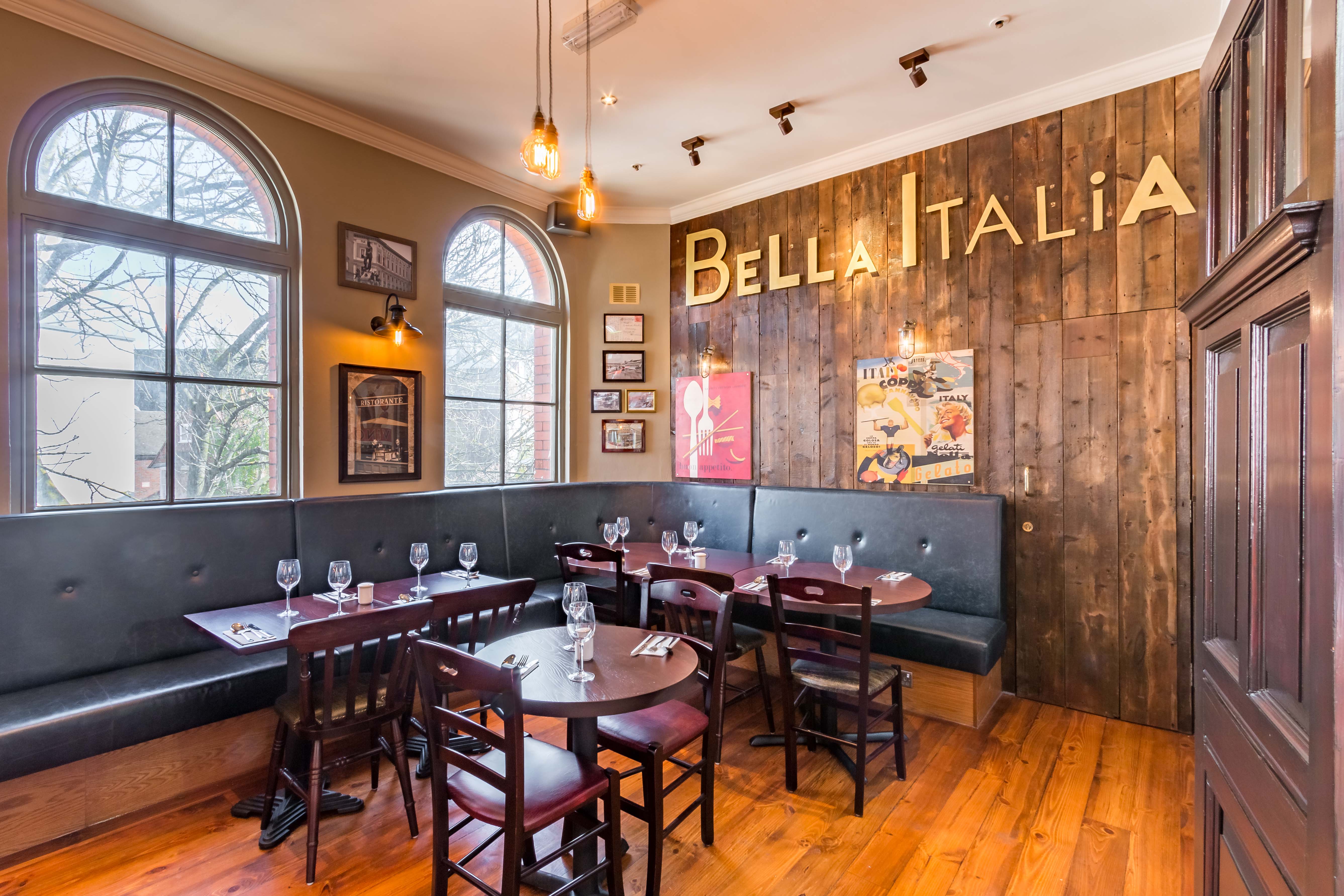 Cozy Siena Room at Bella Italia Windsor, ideal for intimate gatherings and private events.