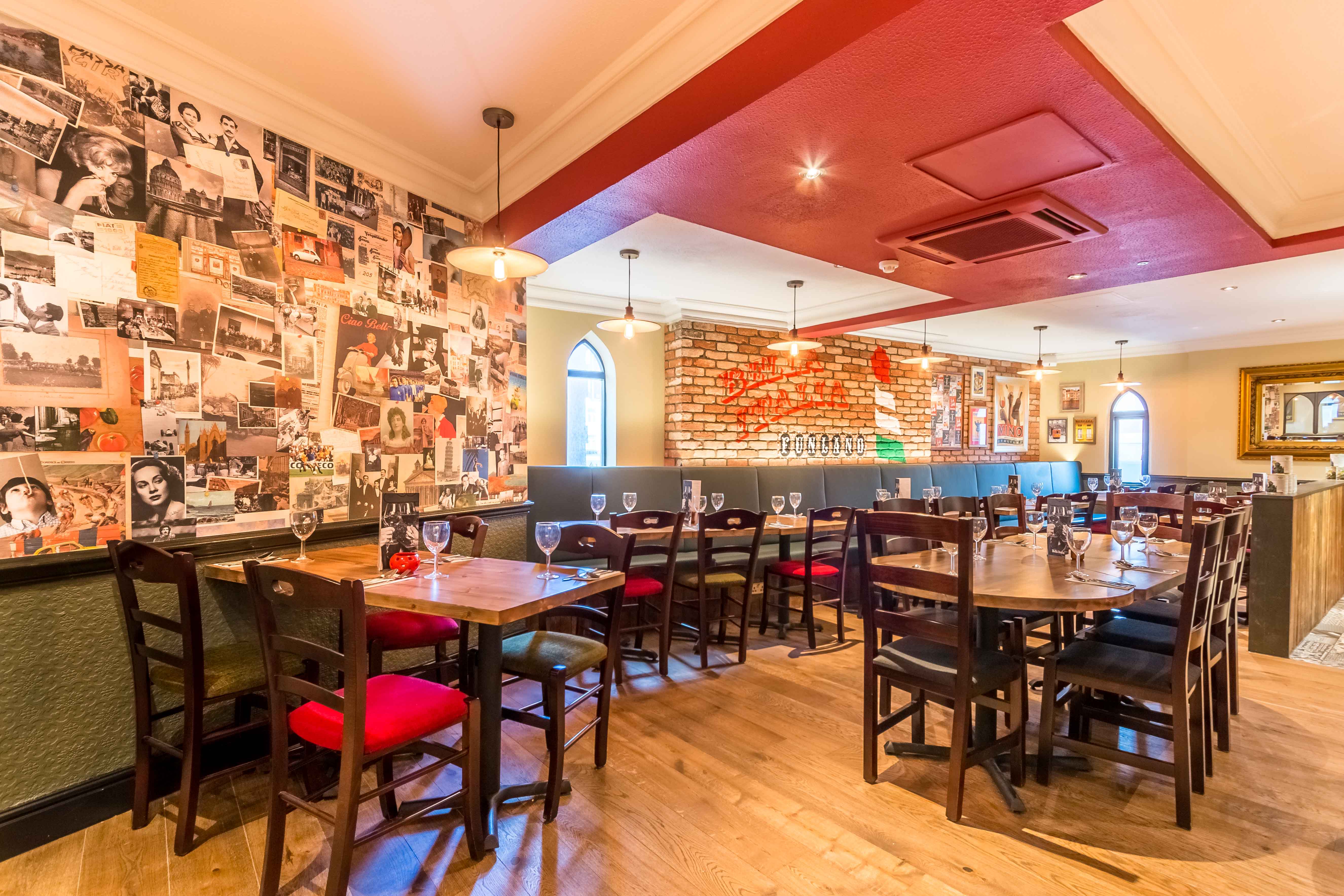 Cozy Roma Room in Bella Italia, perfect for intimate gatherings and events.