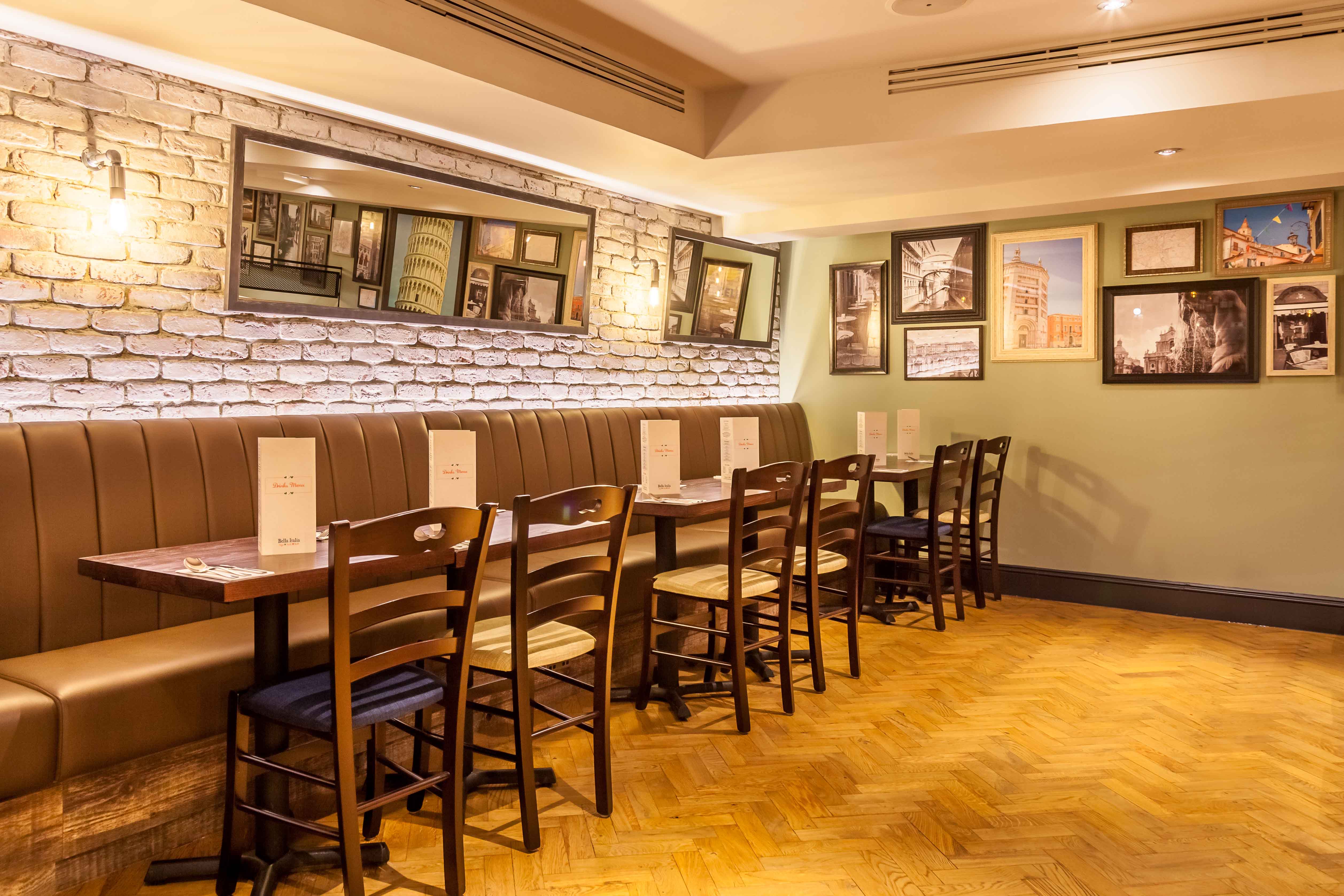 Cozy Napoli Room at Bella Italia, perfect for intimate meetings and small events.