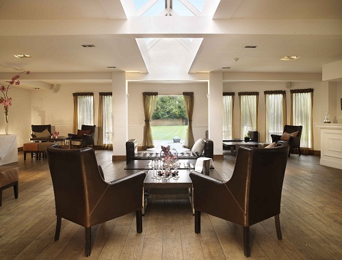 Stylish lounge at Stoke Place, perfect for networking events and informal meetings.