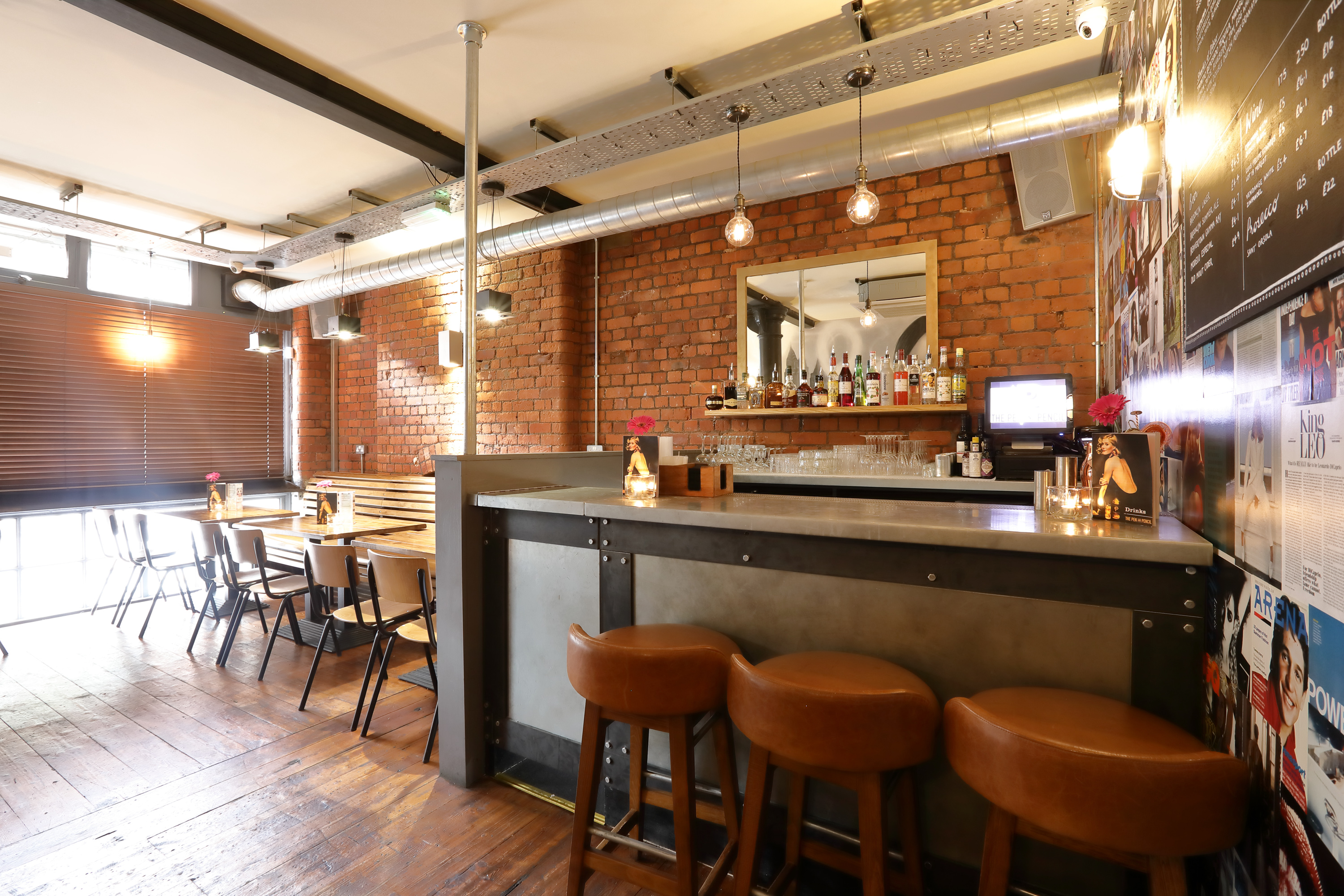 Stylish back room at The Pen and Pencil, perfect for networking events and meetings.