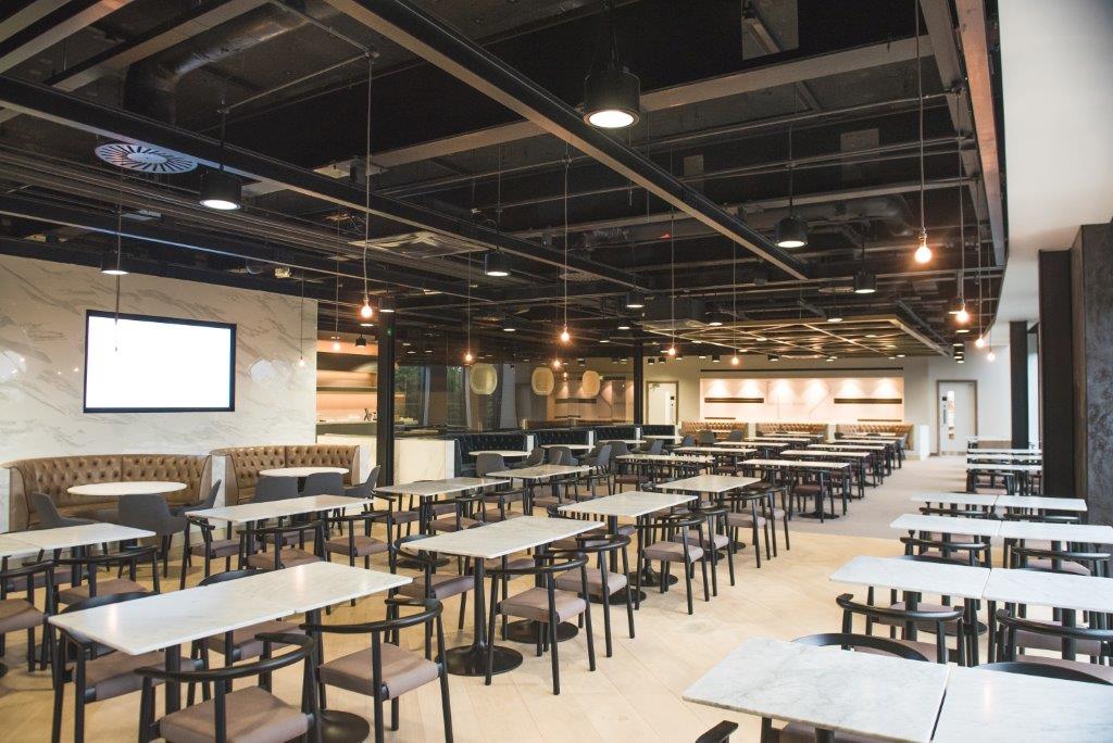 Versatile event space at The Forge, London Stadium, ideal for corporate meetings and workshops.